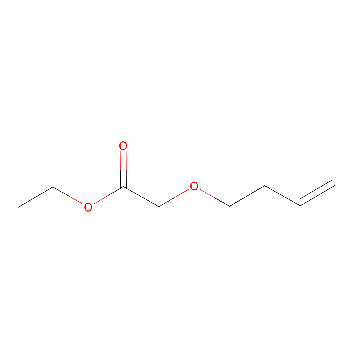 Ethyl 2-(but-3-en-1-yloxy)acetate molecular structure, CAS 85428-65-5