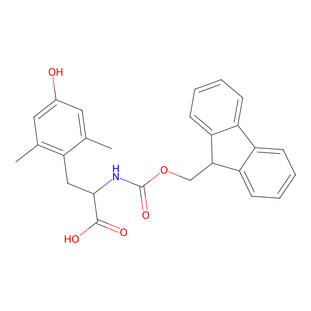 Fmoc-D-2,6-Dimethyltyrosine molecular structure, CAS 854300-32-6