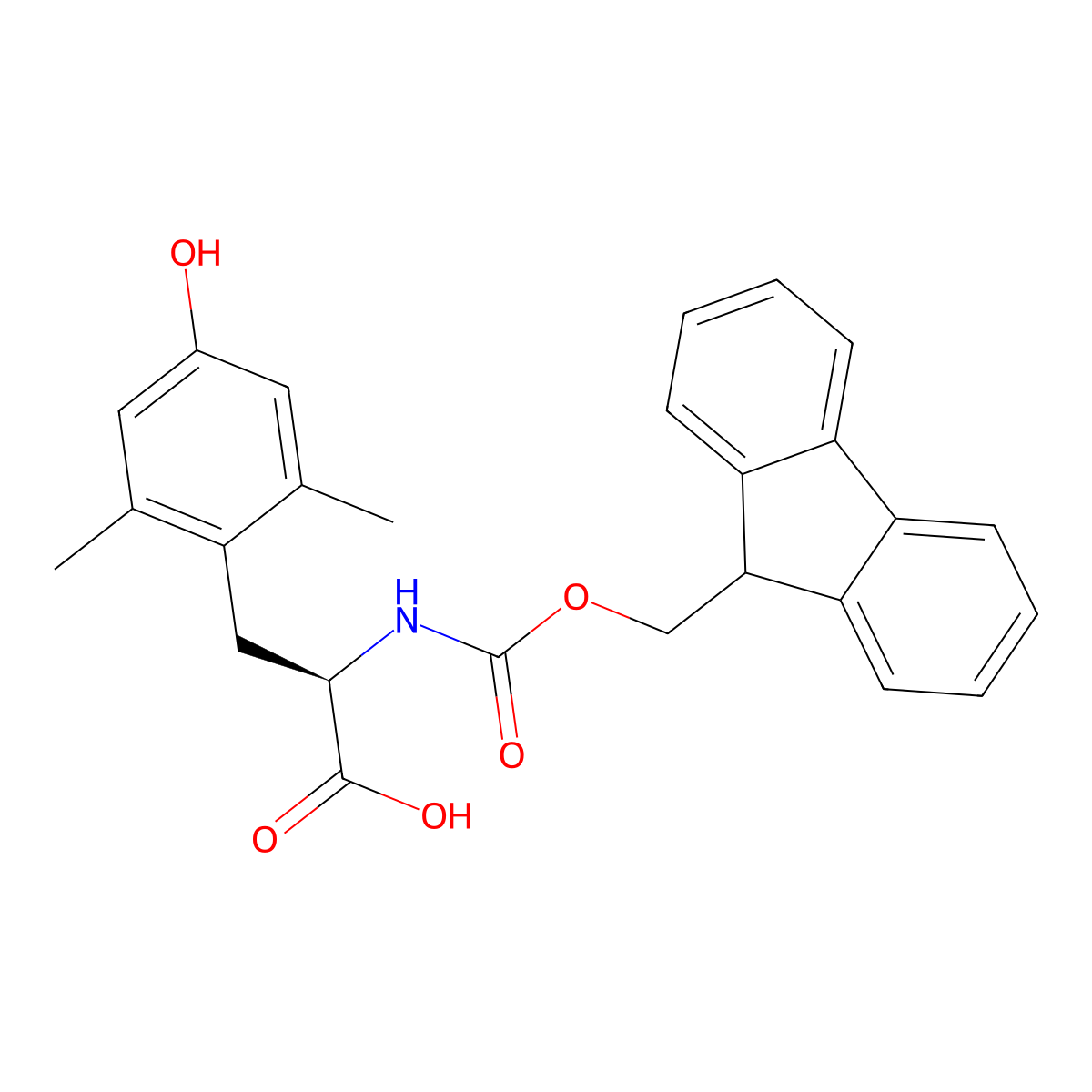 Fmoc-D-2,6-Dimethyltyrosine molecular structure, CAS 854300-32-6