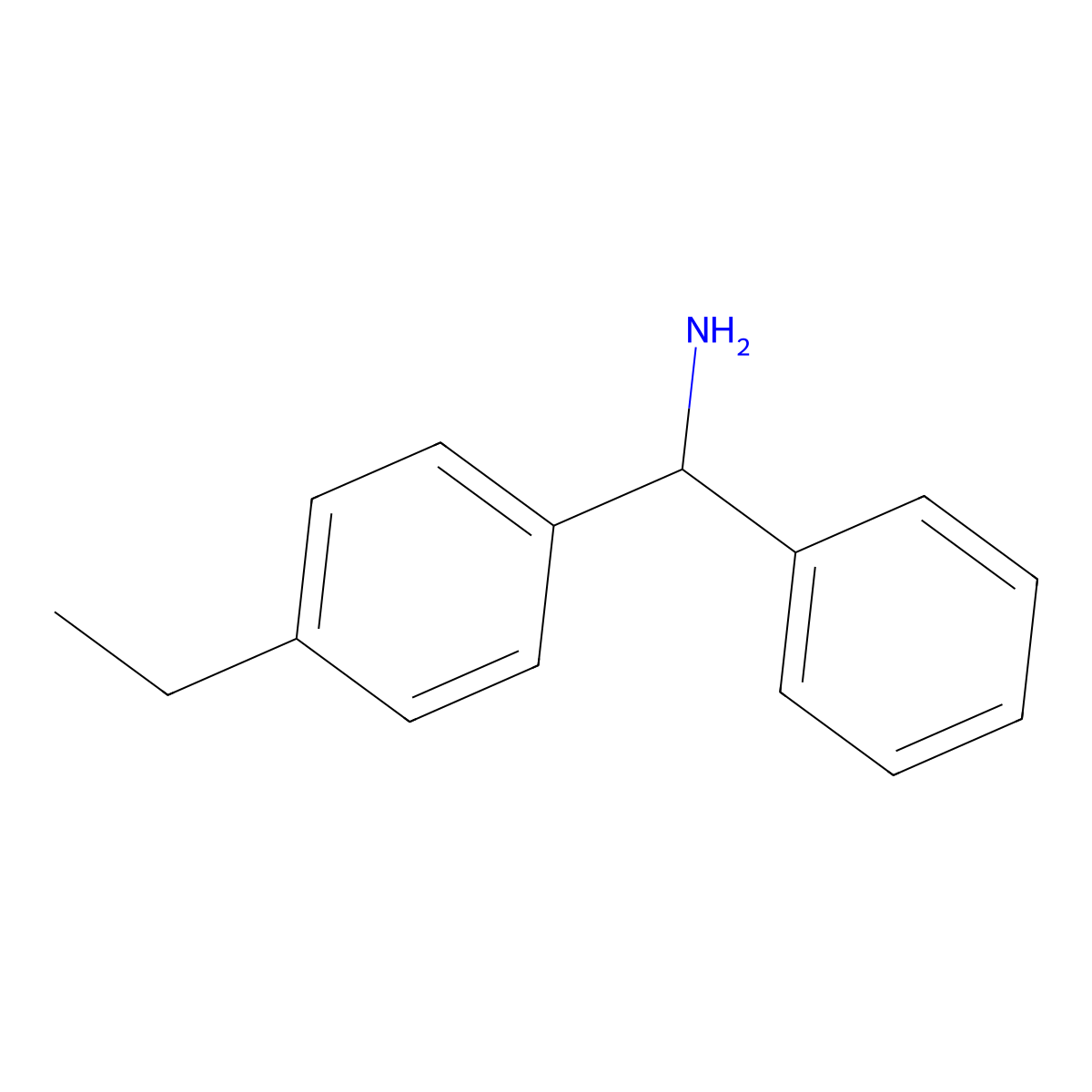 (4-Ethylphenyl)(phenyl)methanamine molecular structure, CAS 854304-21-5