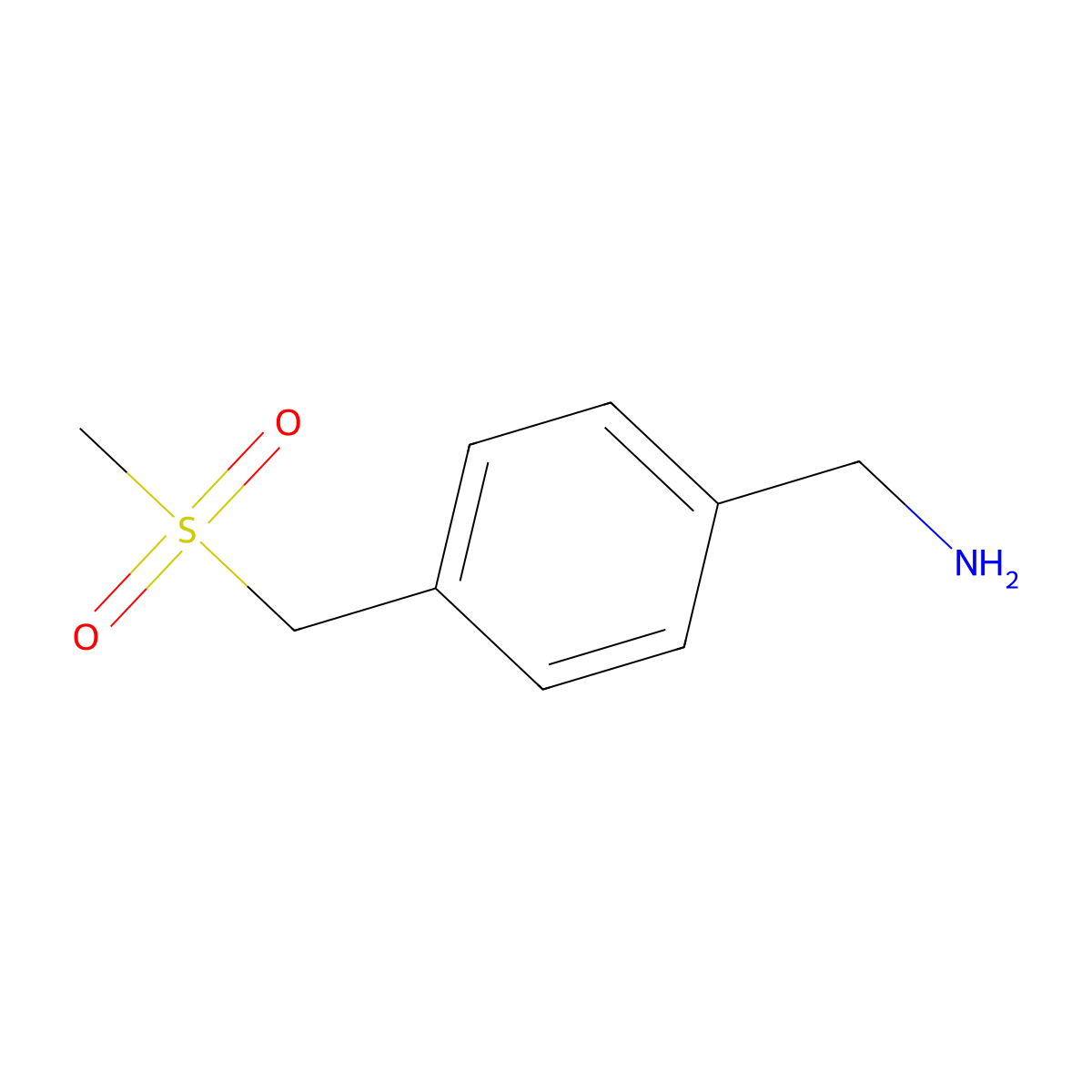 (4-(Methanesulfonylmethyl)phenyl)methanamine molecular structure, CAS 854304-24-8
