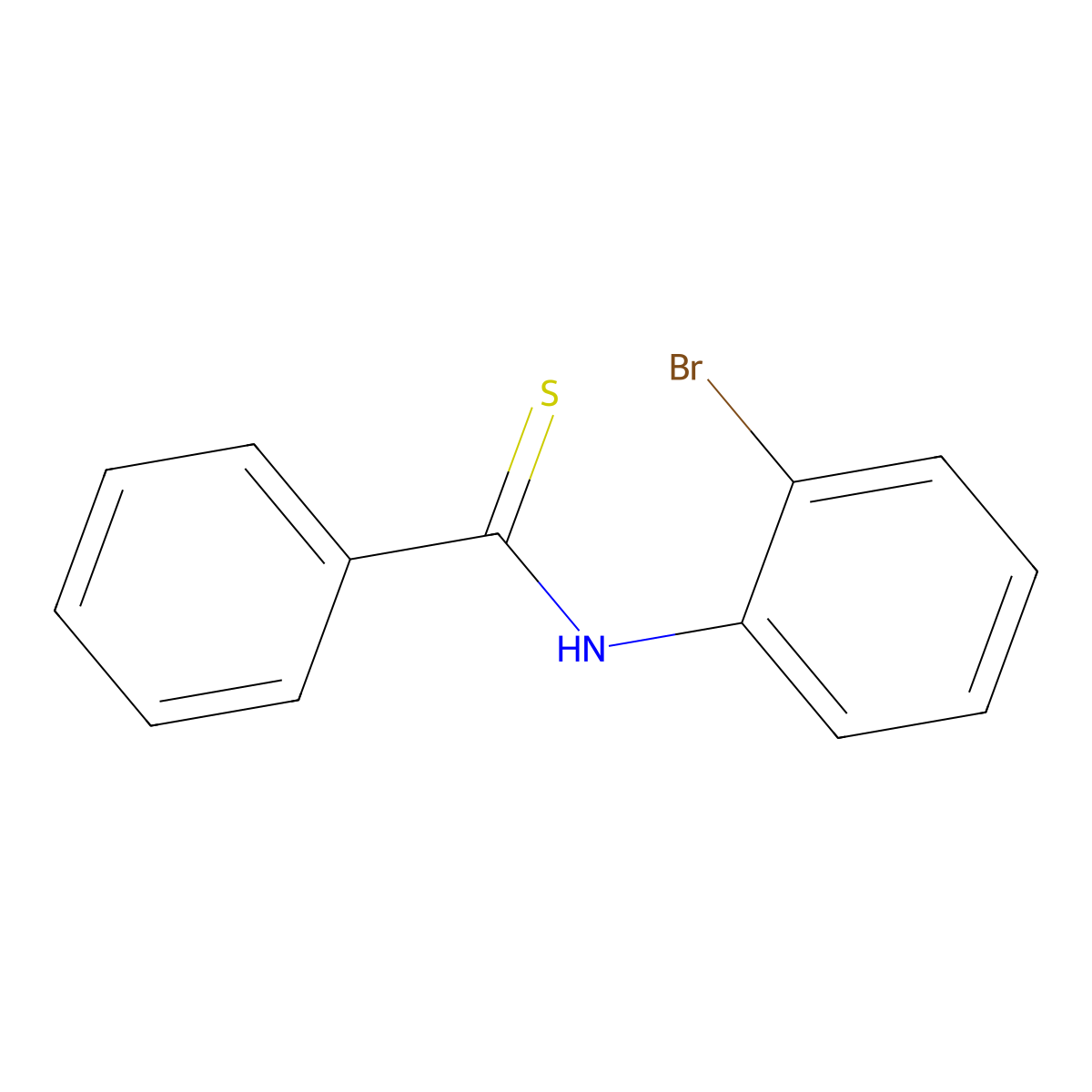 Benzenecarbothioamide, N-(2-bromophenyl)- molecular structure, CAS 85433-21-2