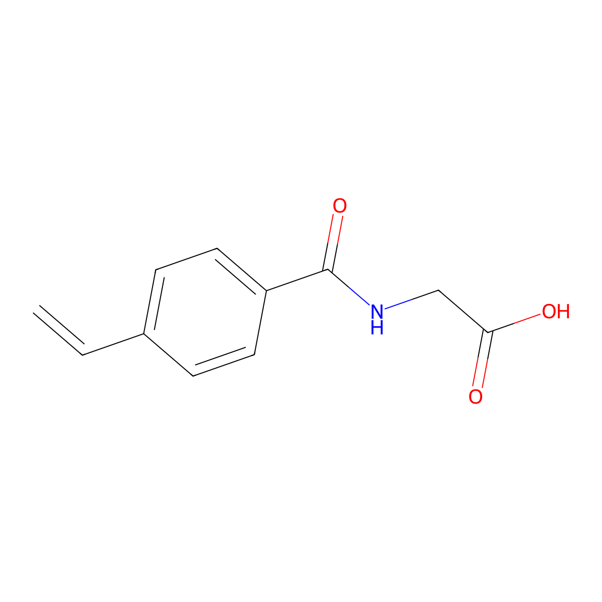 Glycine, N-(4-ethenylbenzoyl)- molecular structure, CAS 85434-97-5