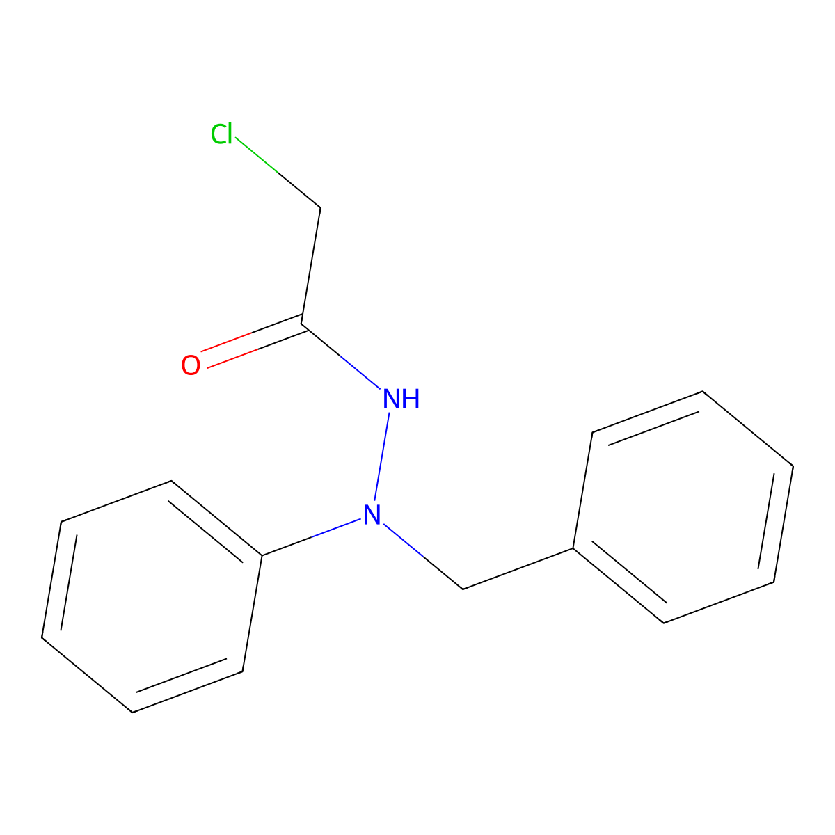 N'-benzyl-2-chloro-N'-phenylacetohydrazide molecular structure, CAS 854357-31-6