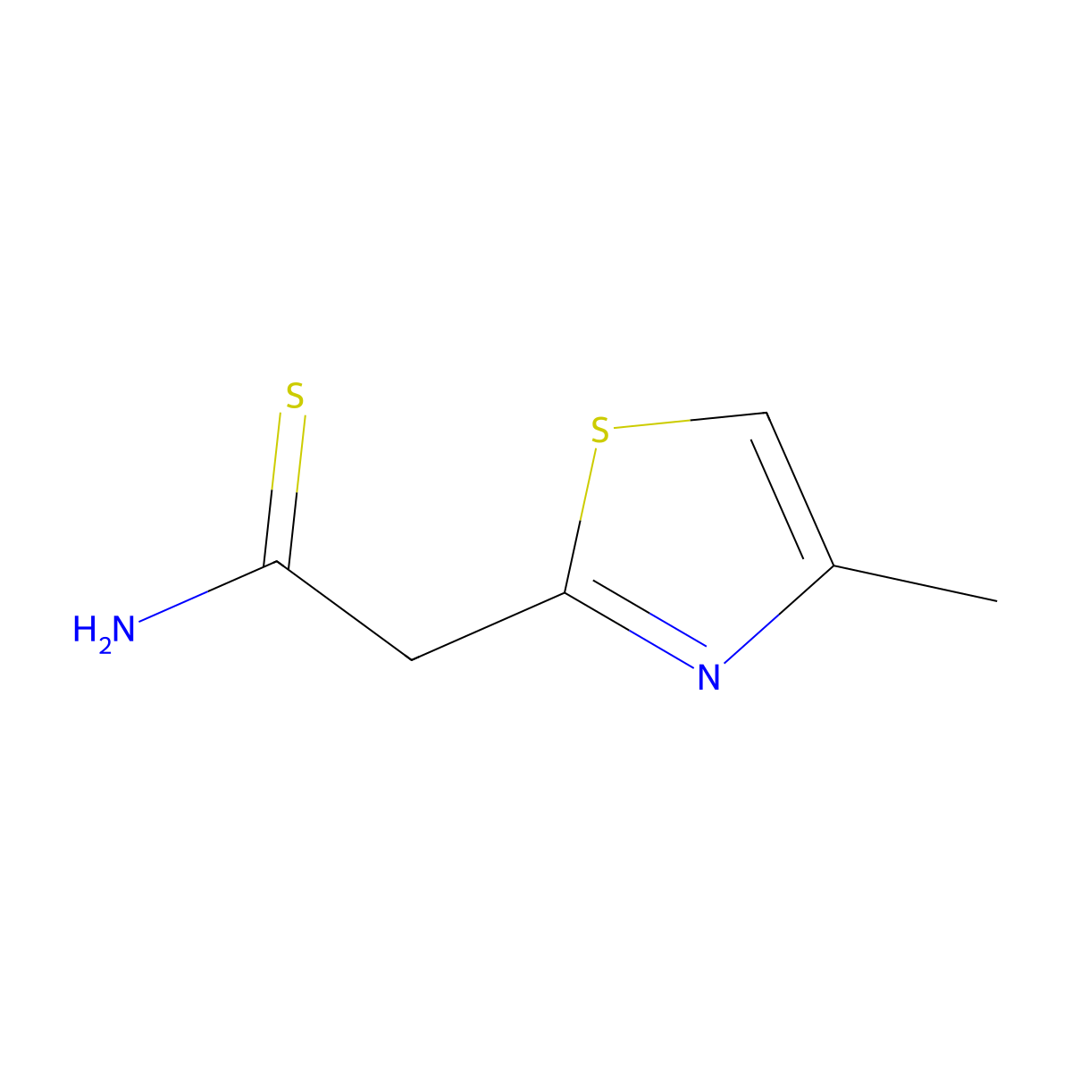 4-Methyl-2-thiazoleethanethioamide molecular structure, CAS 854357-35-0
