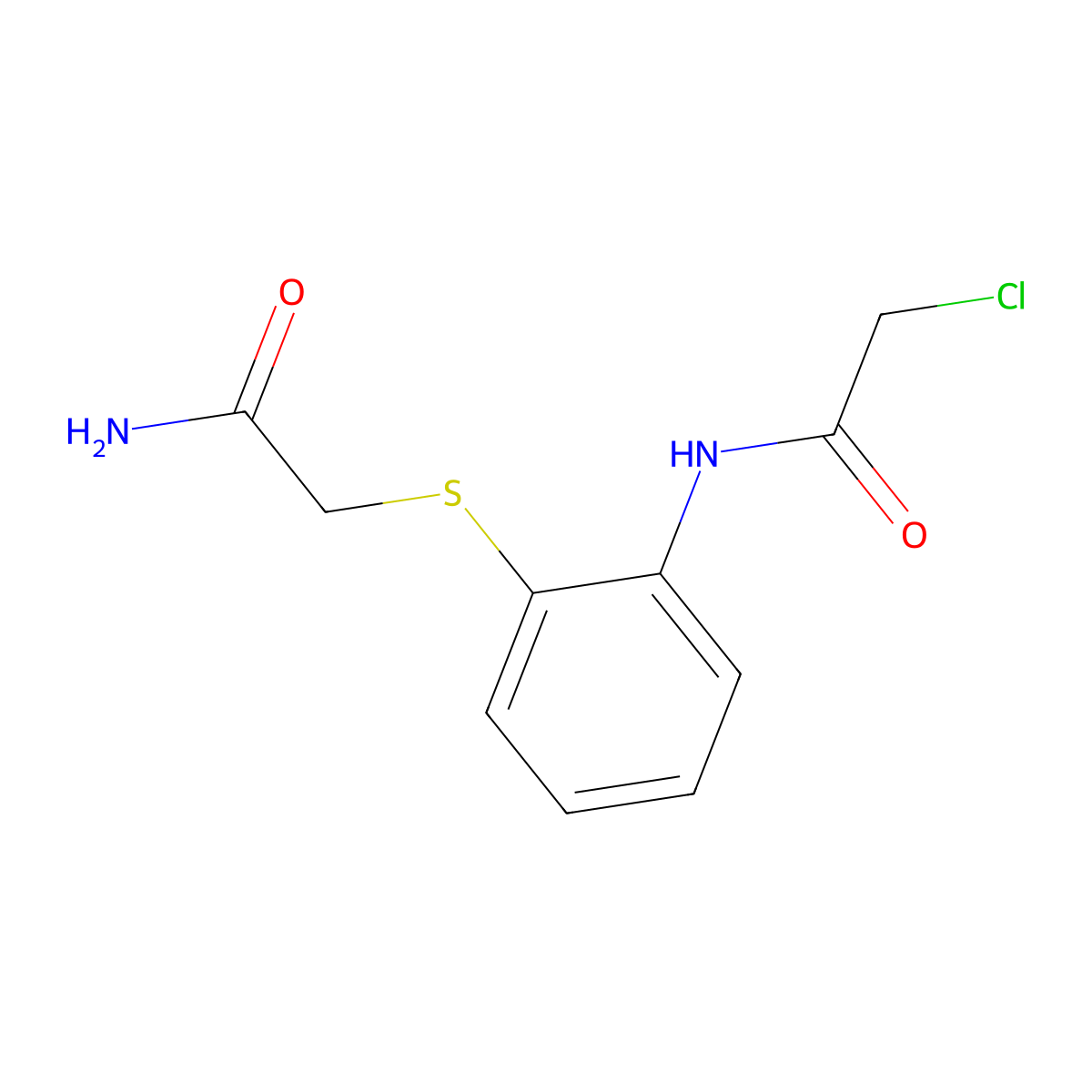 2-{[2-(2-Chloroacetamido)phenyl]sulfanyl}acetamide molecular structure, CAS 854357-43-0
