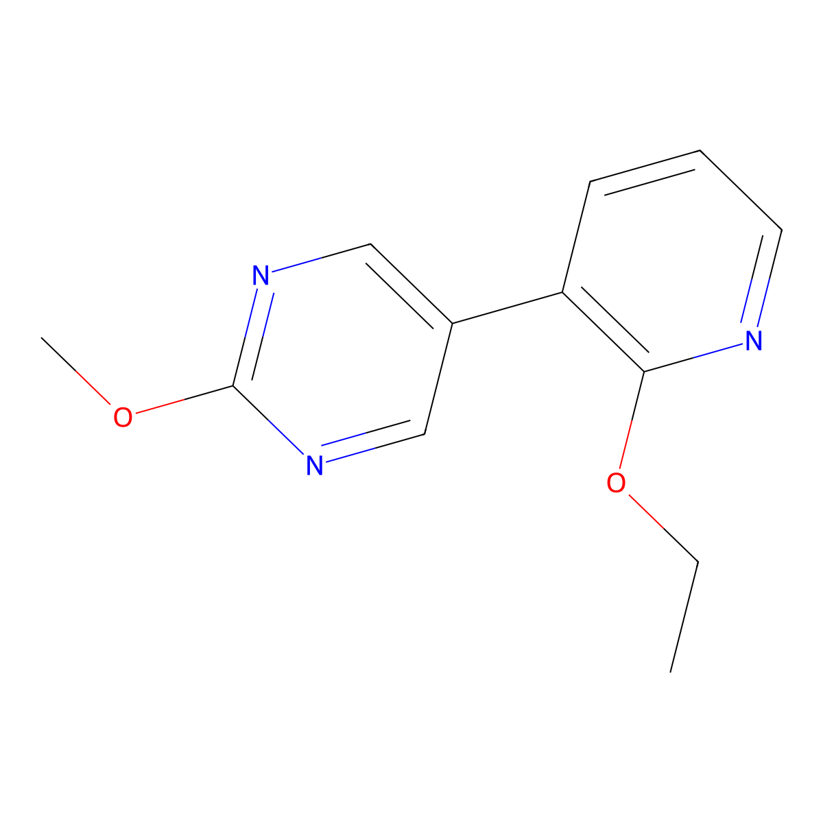 5-(2-Ethoxy-3-pyridinyl)-2-methoxypyrimidine molecular structure, CAS 854373-98-1