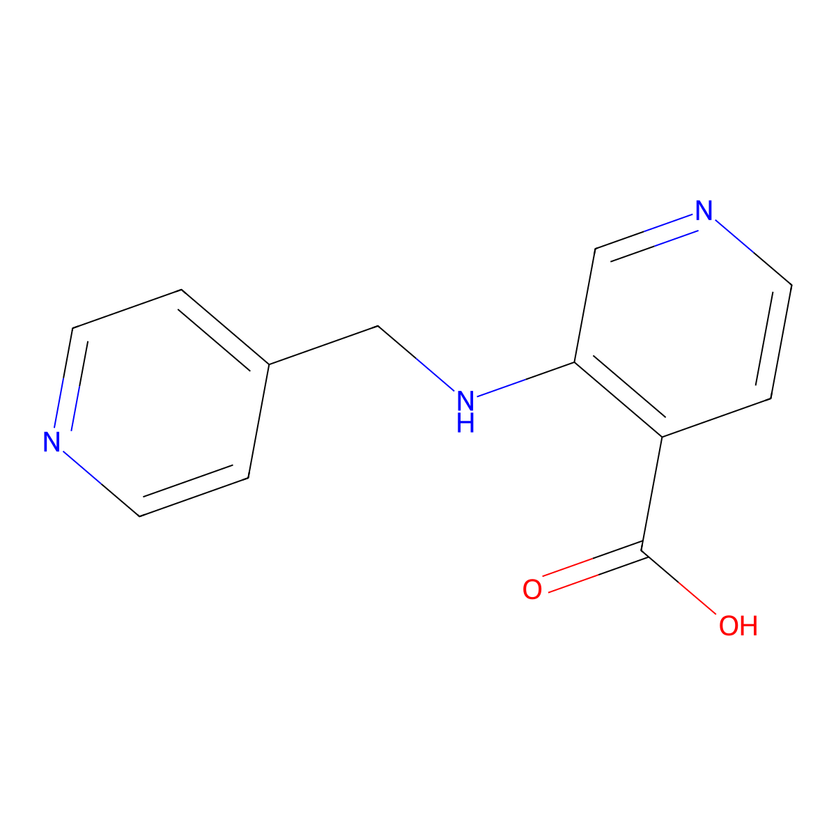 3-(Pyridin-4-ylmethylamino)pyridine-4-carboxylic acid molecular structure, CAS 854381-90-1
