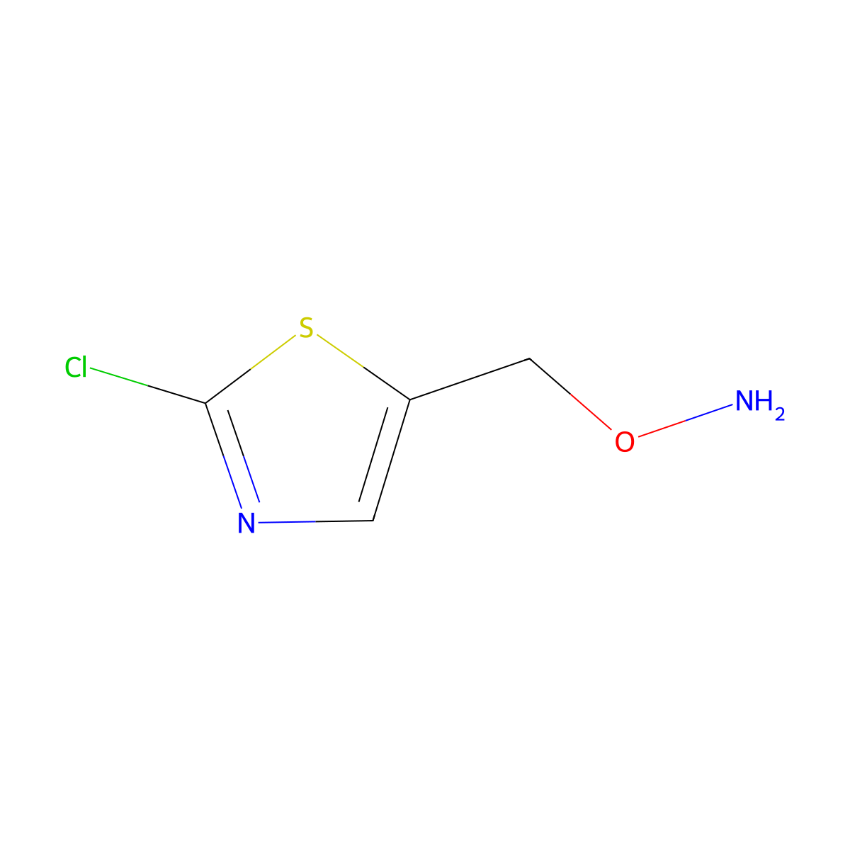 O-((2-chlorothiazol-5-yl)methyl)hydroxylamine molecular structure, CAS 854382-65-3