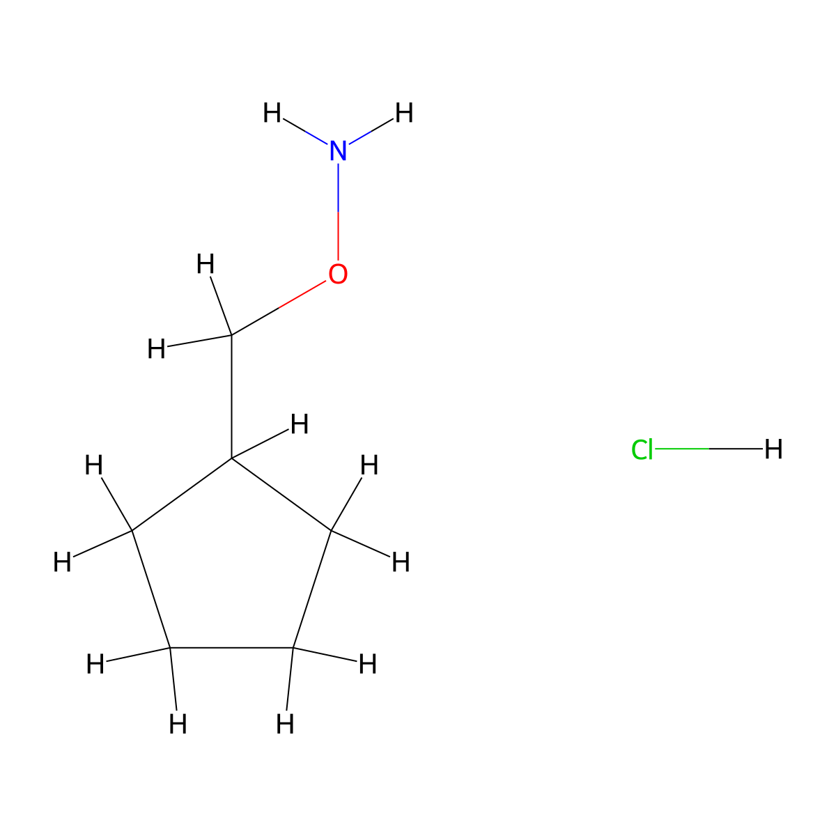 O-(Cyclopentylmethyl)hydroxylamine hydrochloride molecular structure, CAS 854382-69-7
