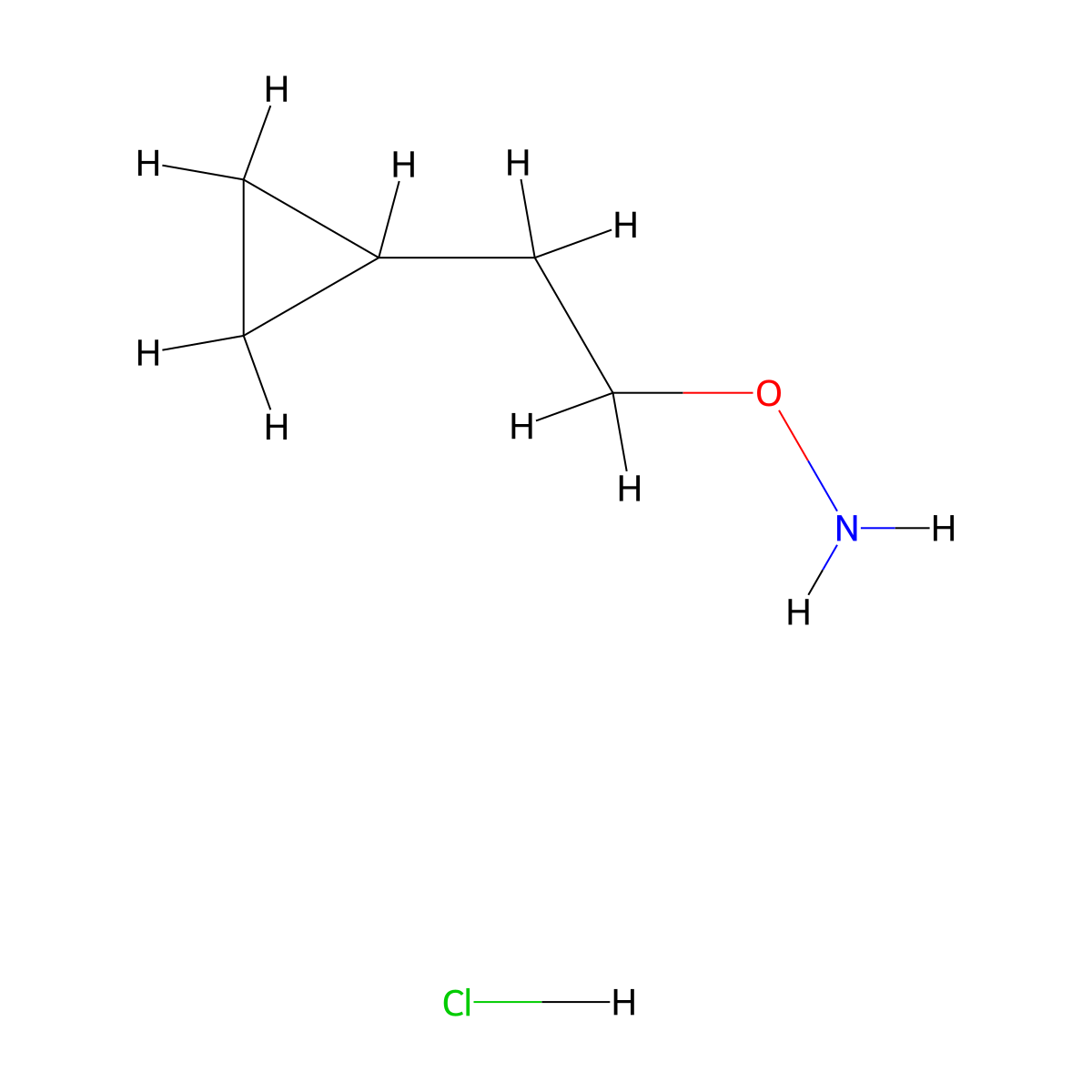 O-(2-Cyclopropylethyl)hydroxylamine hydrochloride molecular structure, CAS 854382-74-4
