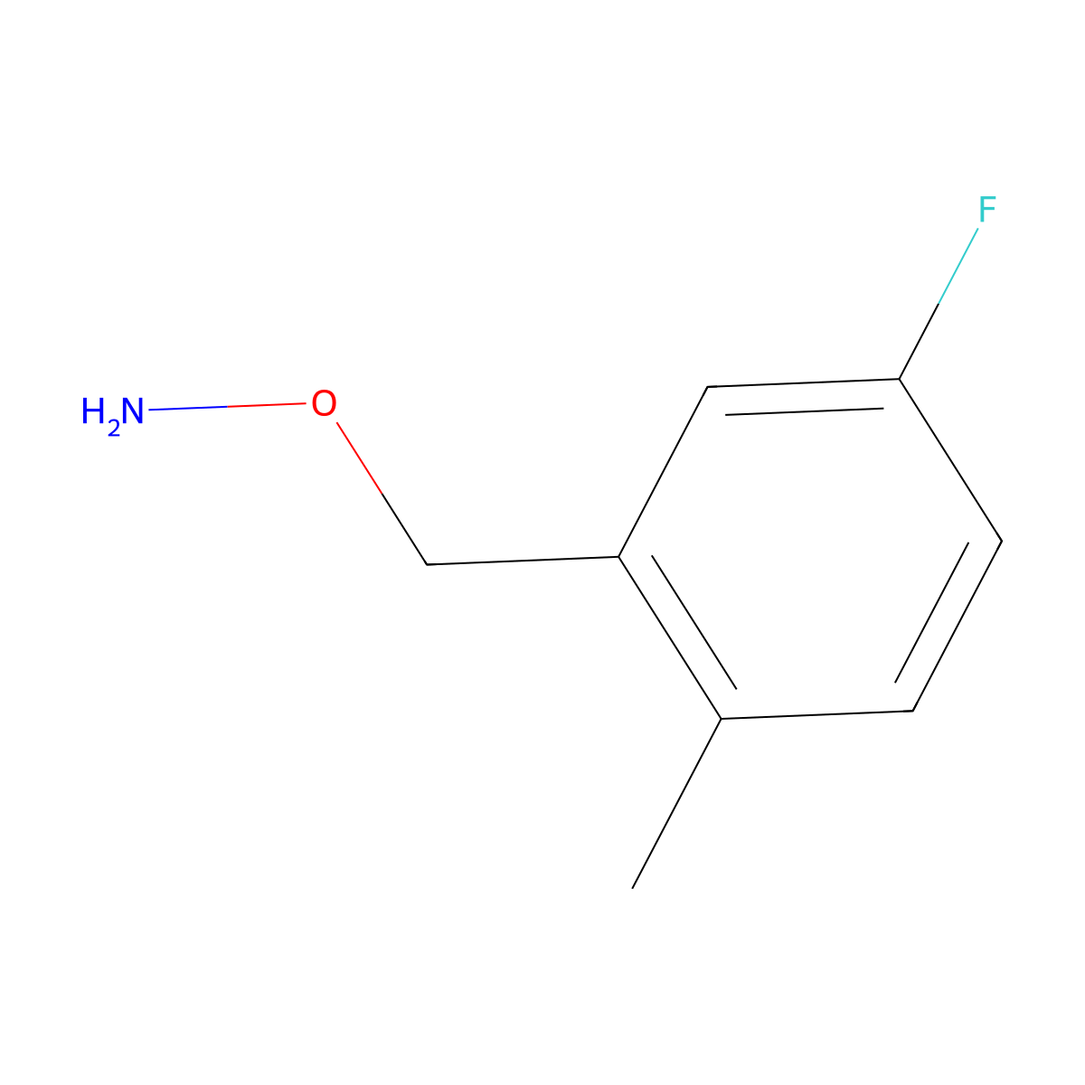 O-(5-fluoro-2-methylbenzyl)hydroxylamine molecular structure, CAS 854382-99-3