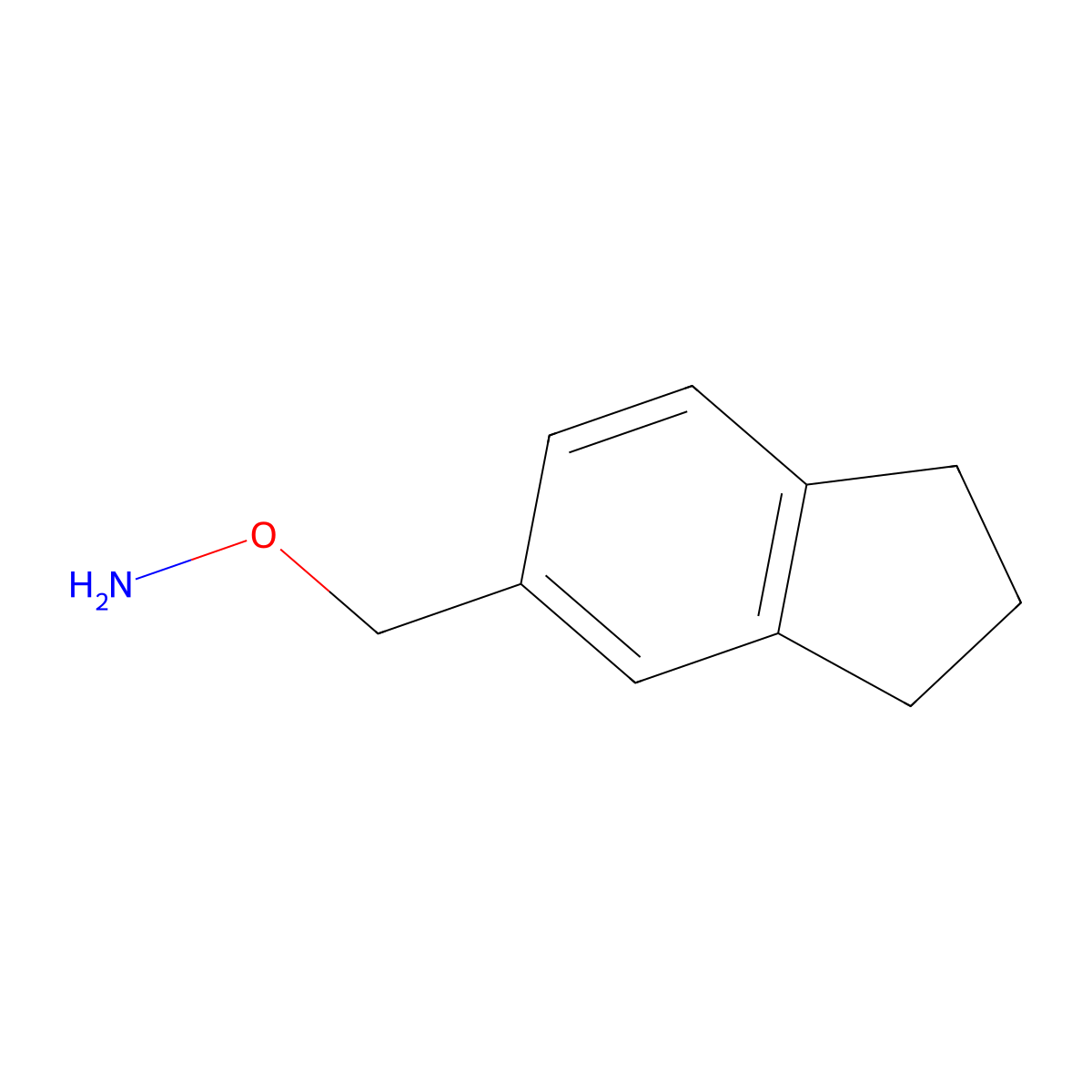O-((2,3-dihydro-1H-inden-5-yl)methyl)hydroxylamine molecular structure, CAS 854383-10-1