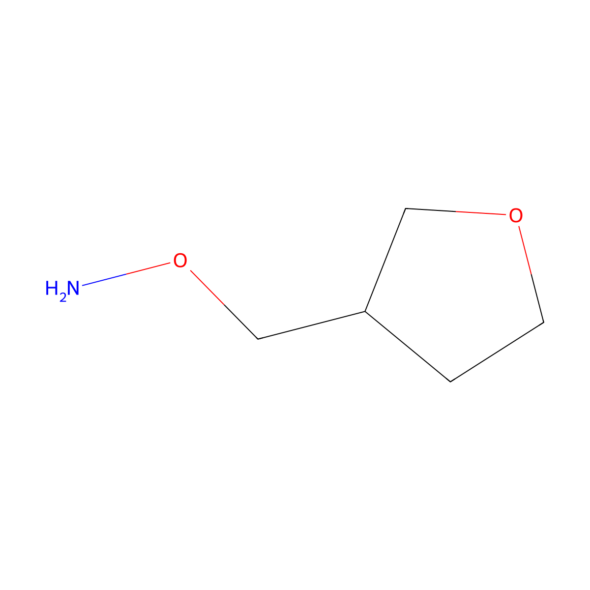 O-((tetrahydrofuran-3-yl)methyl)hydroxylamine molecular structure, CAS 854383-30-5