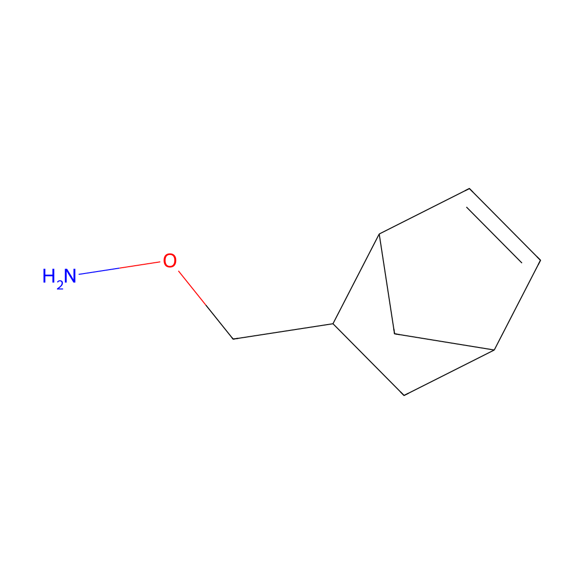 O-({bicyclo[2.2.1]hept-5-en-2-yl}methyl)hydroxylamine molecular structure, CAS 854383-78-1