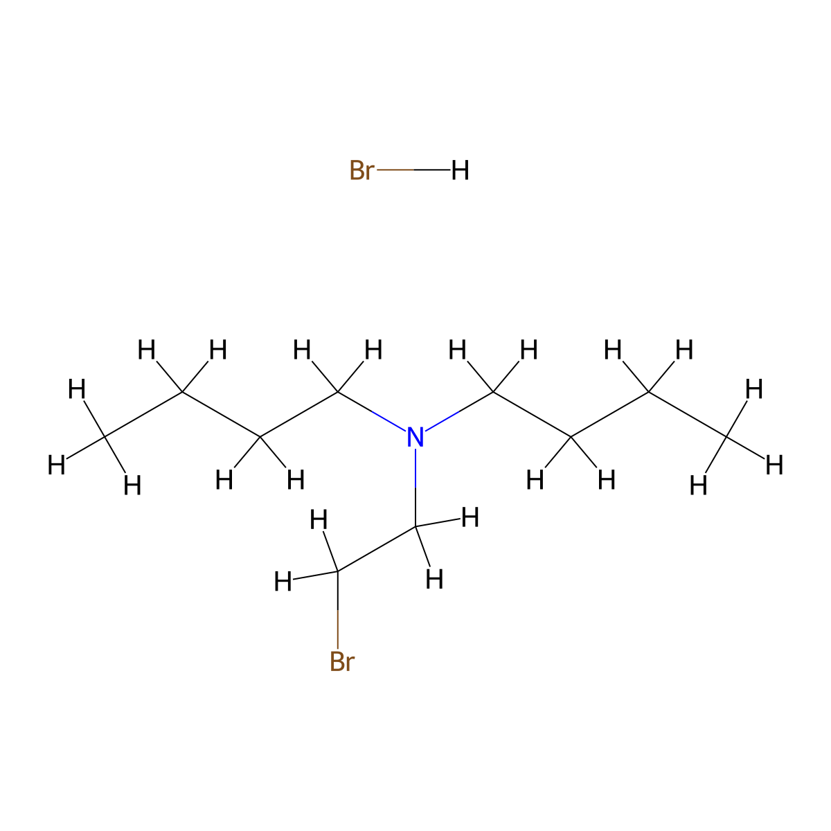 (2-Bromoethyl)dibutylamine hydrobromide molecular structure, CAS 854392-75-9