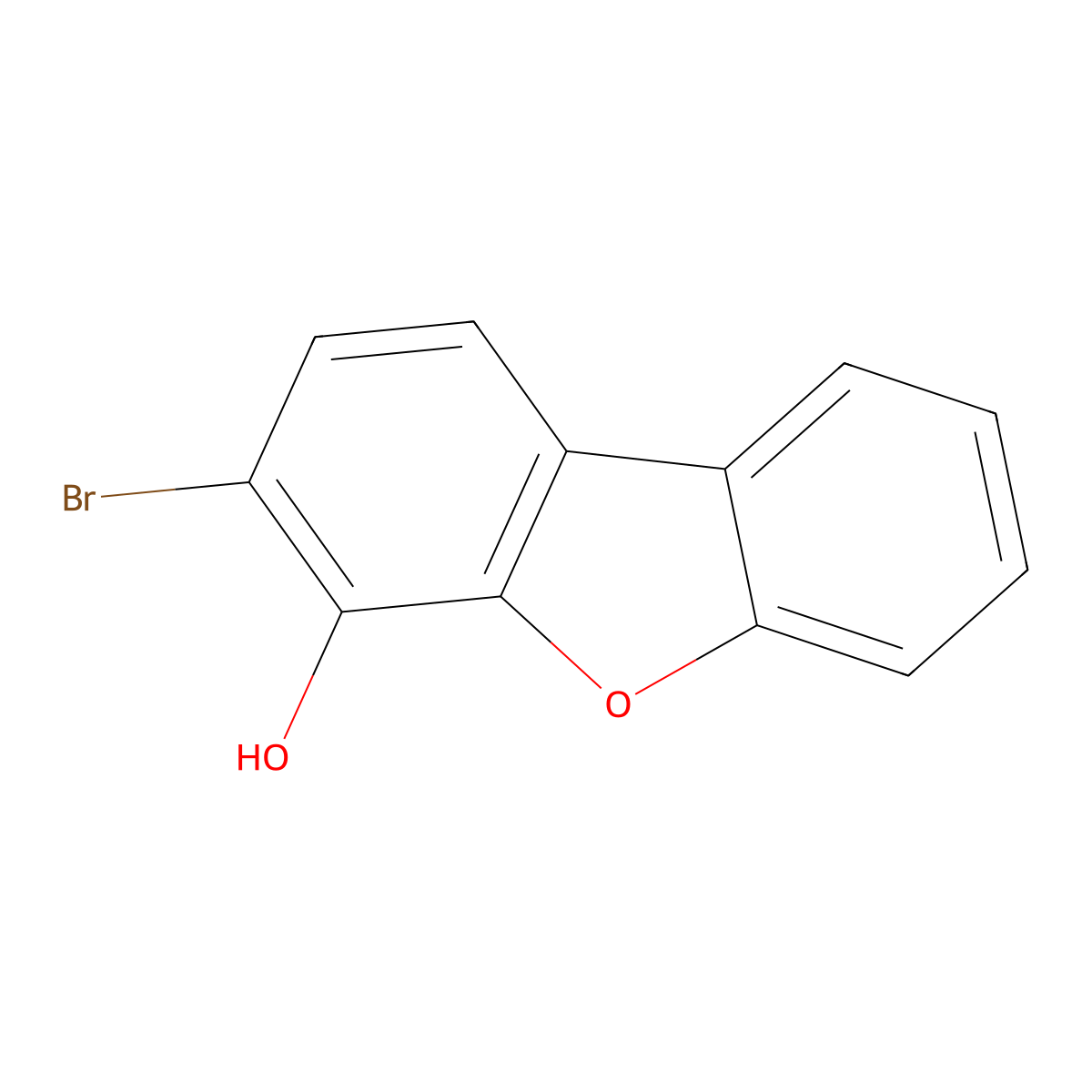 3-Bromodibenzo[b,d]furan-4-ol molecular structure, CAS 854394-28-8