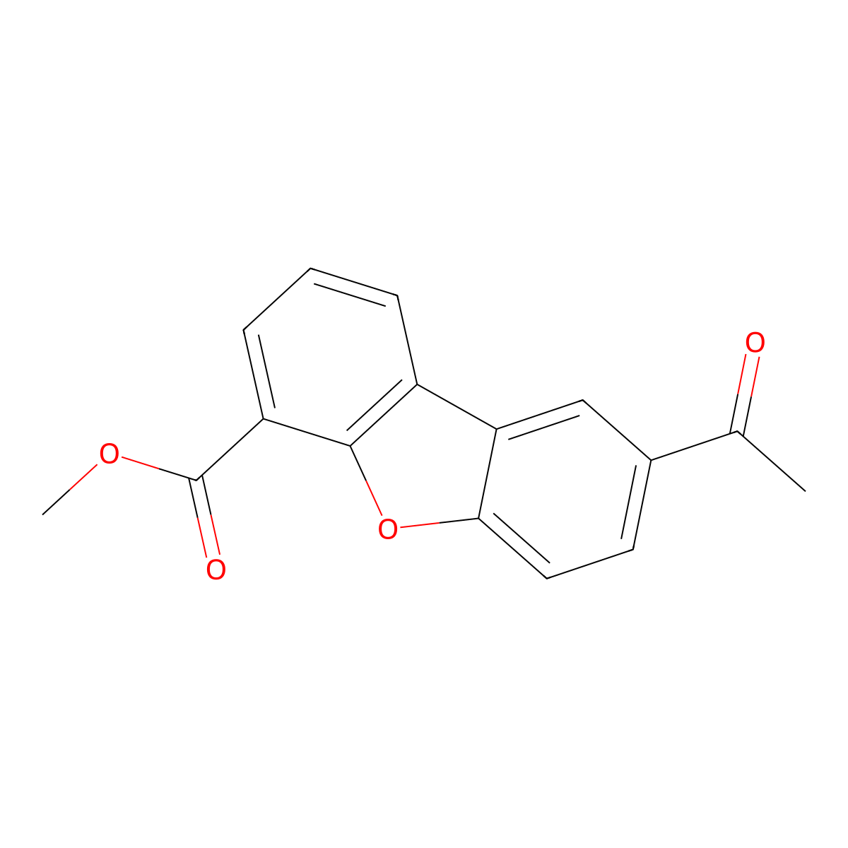8-Acetyl-dibenzofuran-4-carboxylic acid methyl ester molecular structure, CAS 854395-64-5