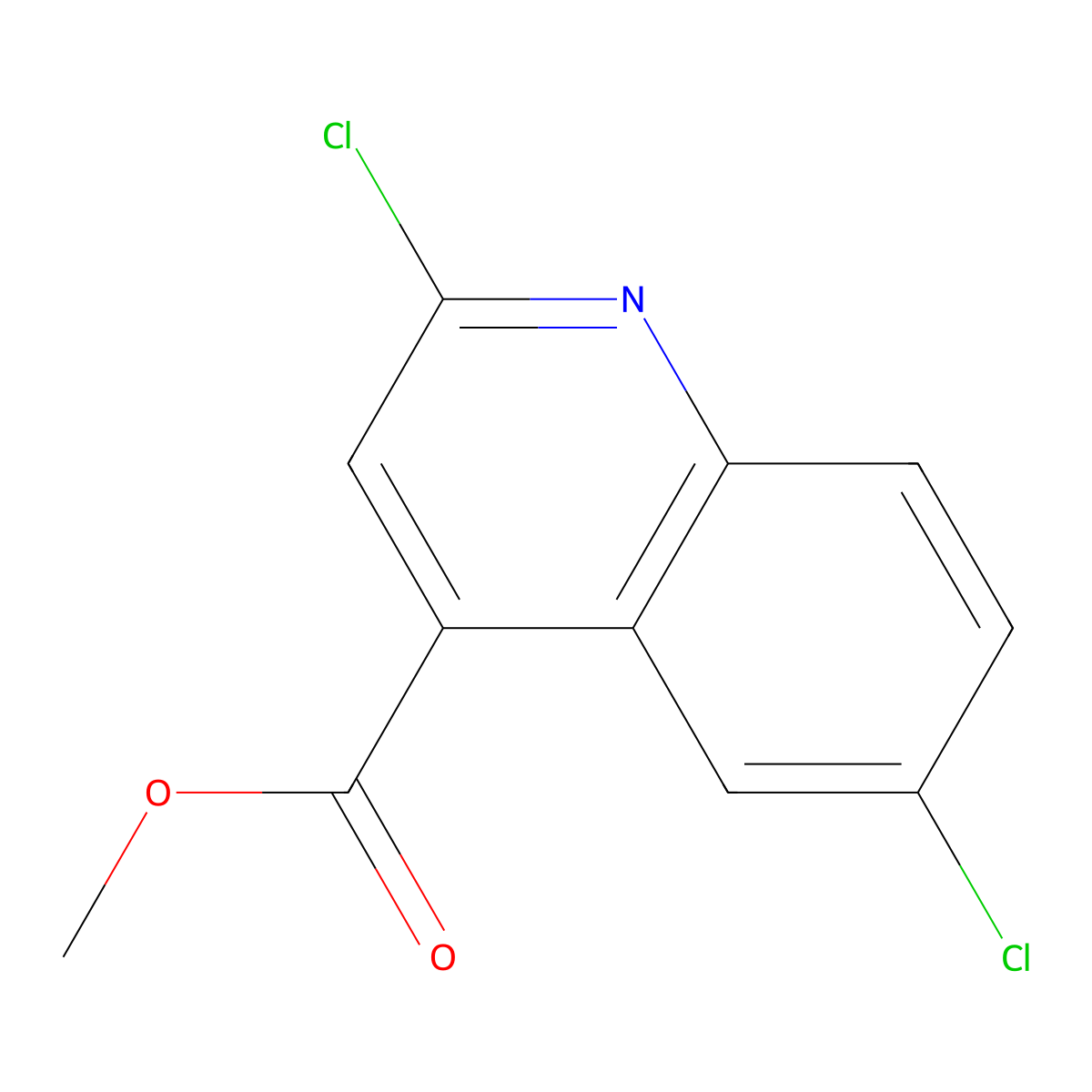 Methyl 2,6-dichloroquinoline-4-carboxylate molecular structure, CAS 854396-81-9