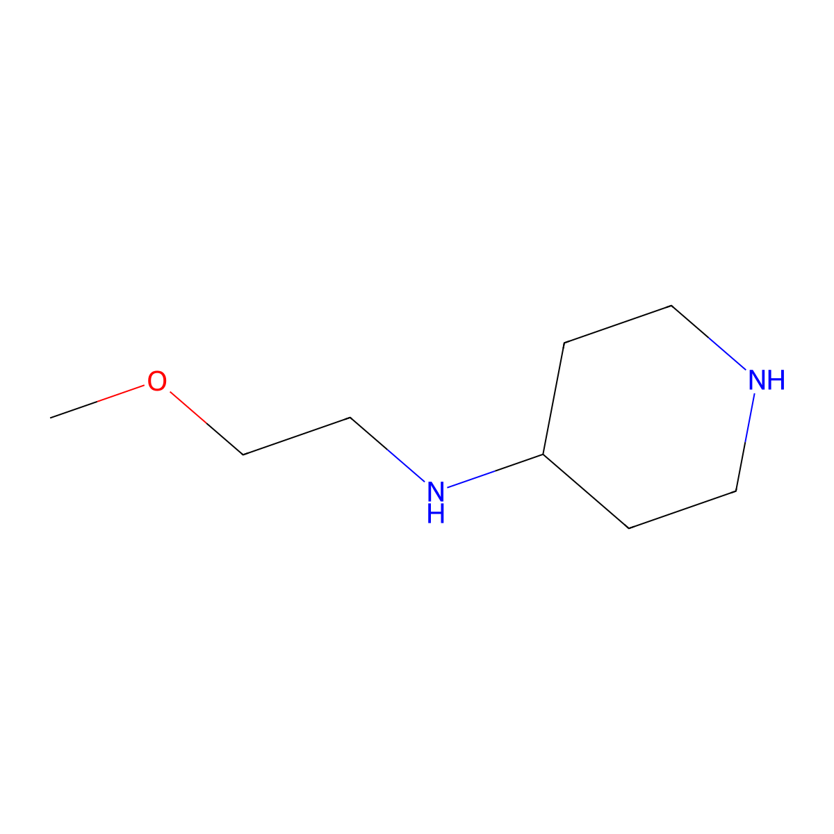 N-(2-Methoxyethyl)piperidin-4-amine molecular structure, CAS 854398-77-9