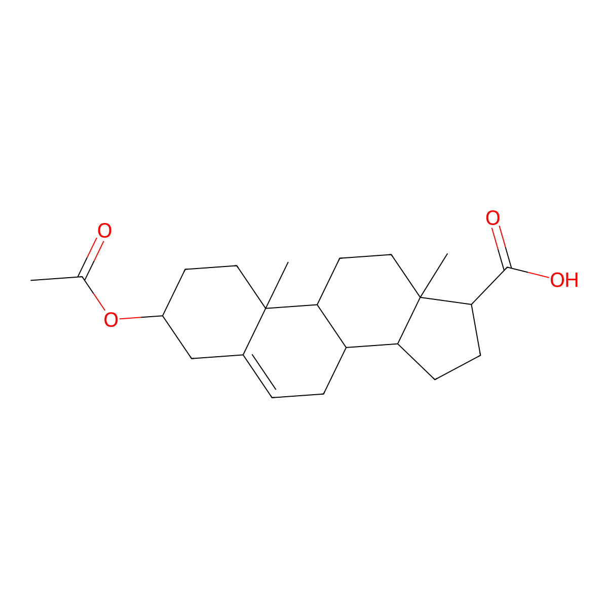 3-beta-Acetoxy-delta5-ethienic acid molecular structure, CAS 854406-78-3