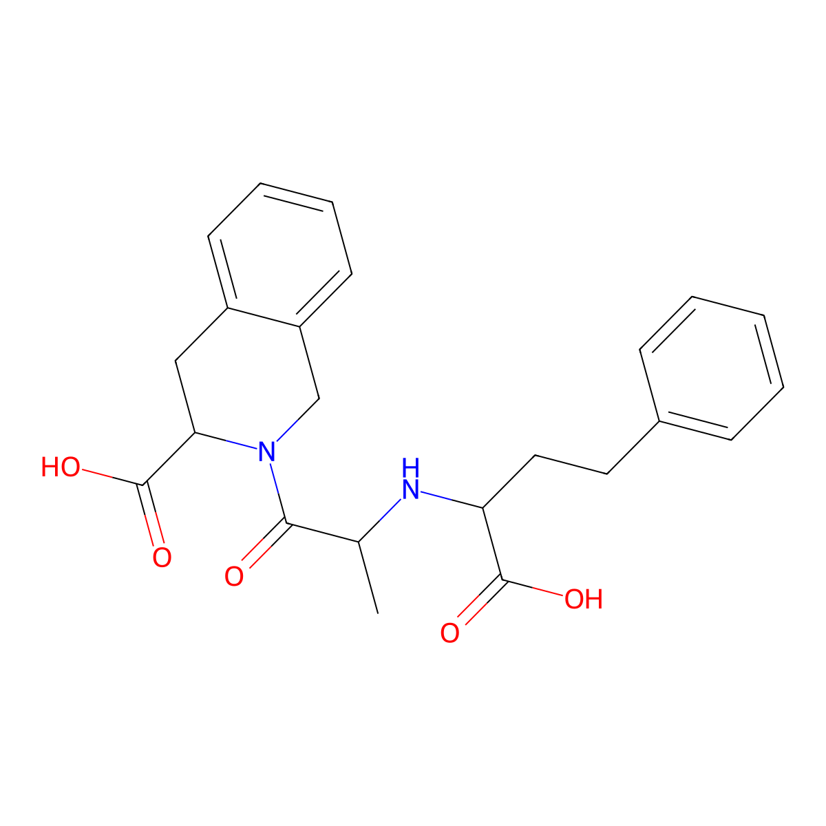 Quinaprilat HCl molecular structure, CAS 85441-60-7