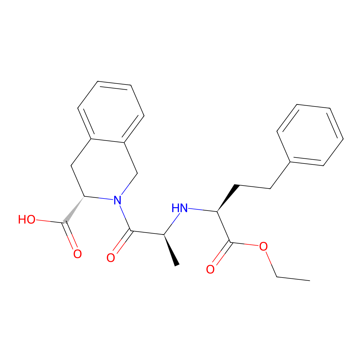 Quinapril molecular structure, CAS 85441-61-8