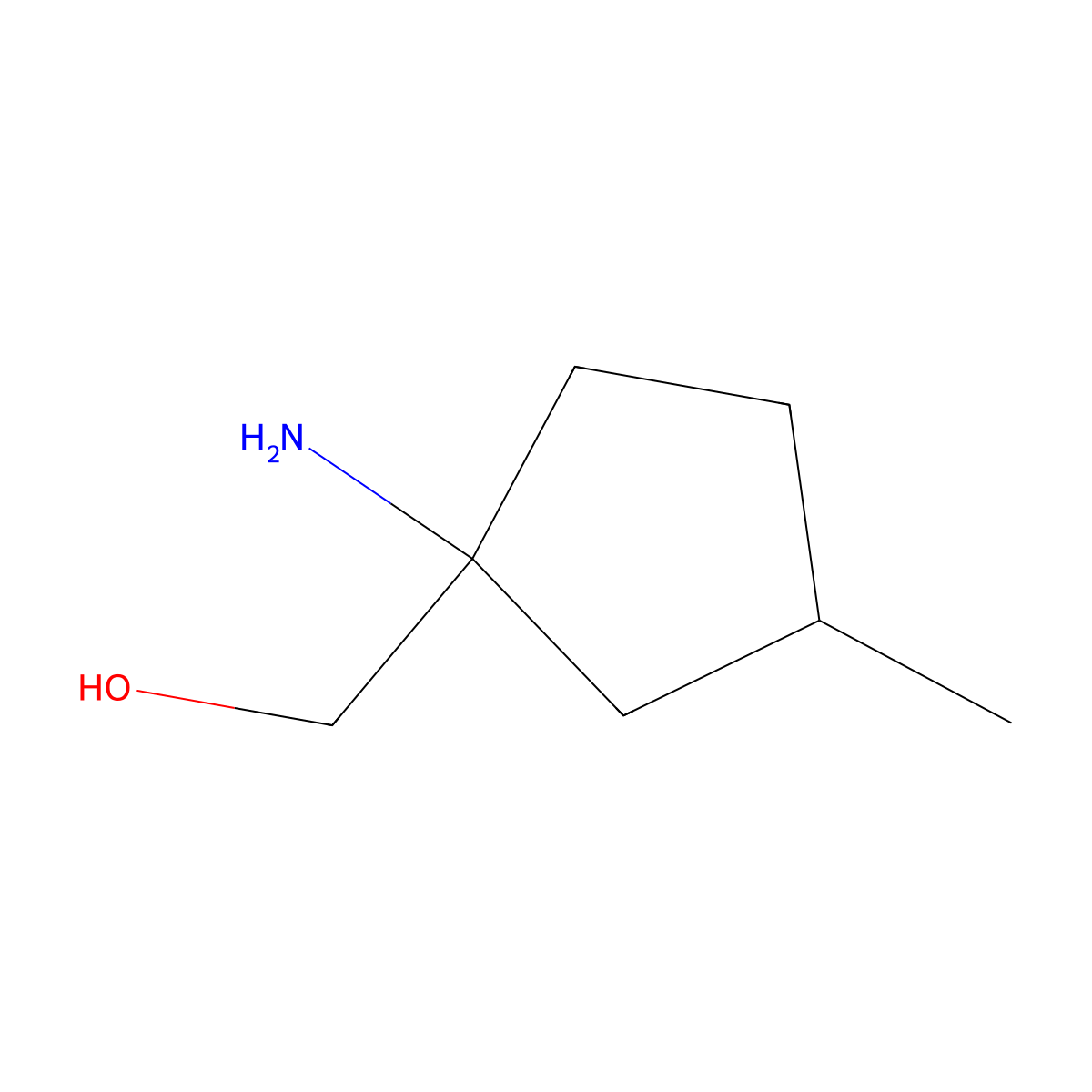 (1-Amino-3-methylcyclopentyl)methanol molecular structure, CAS 854412-00-3