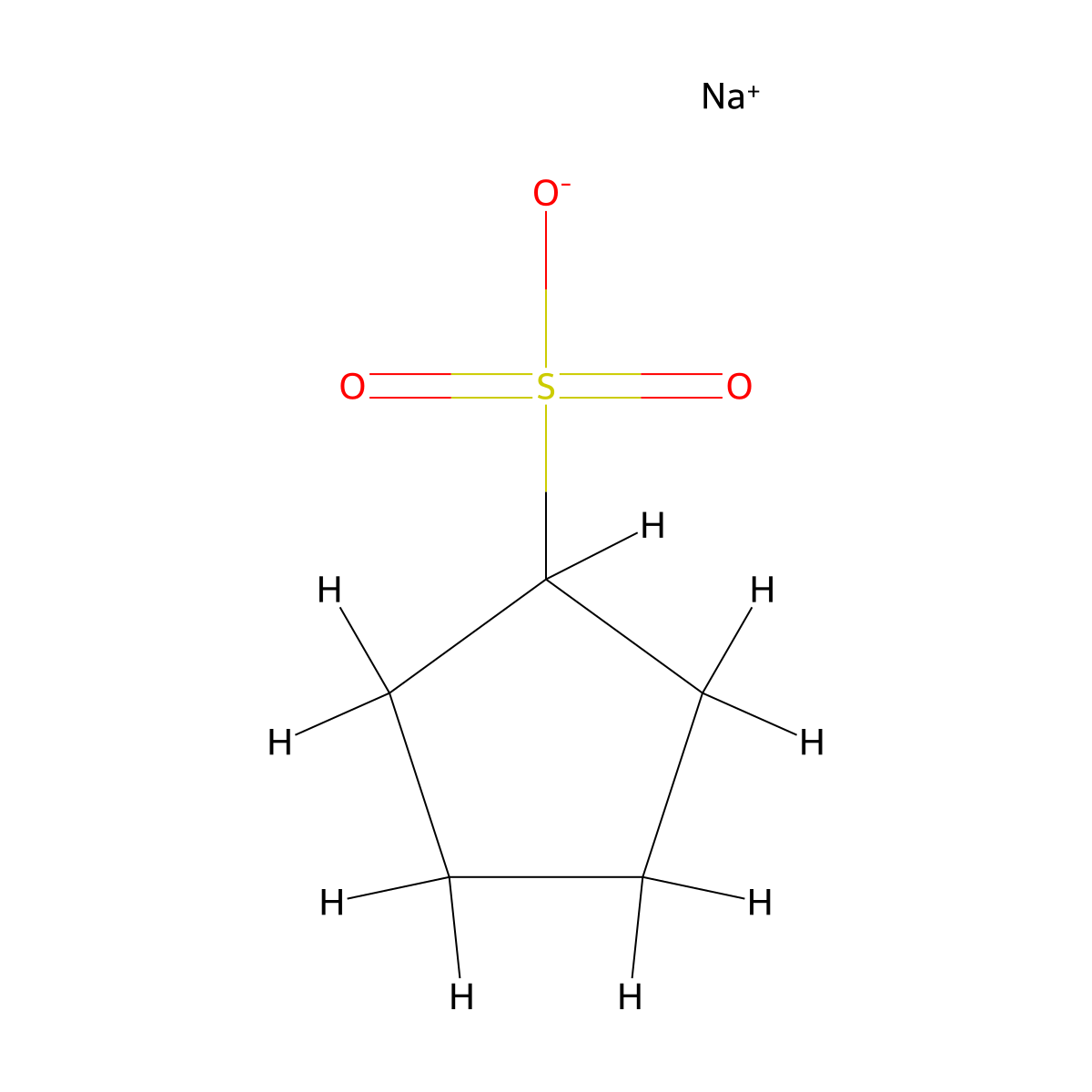 Sodium Cyclopentanesulfonate molecular structure, CAS 854412-51-4