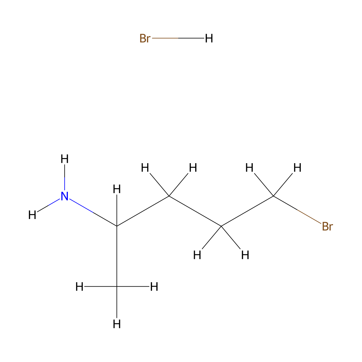 5-Bromopentan-2-amine hydrobromide molecular structure, CAS 854417-03-1