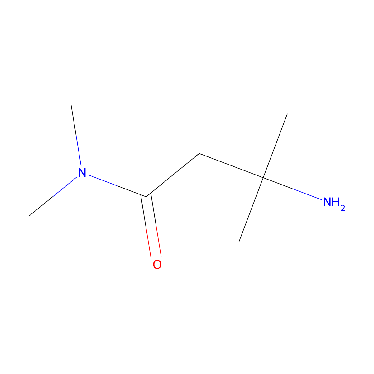 3-amino-N,N,3-trimethylbutanamide molecular structure, CAS 854419-12-8