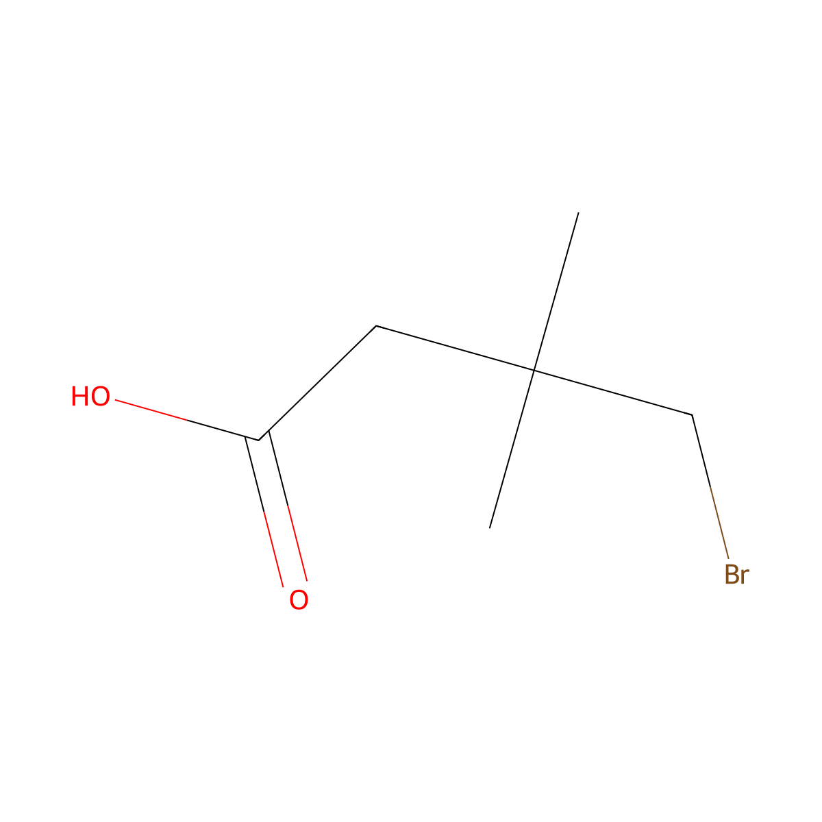 4-Bromo-3,3-dimethylbutanoic acid molecular structure, CAS 854432-06-7