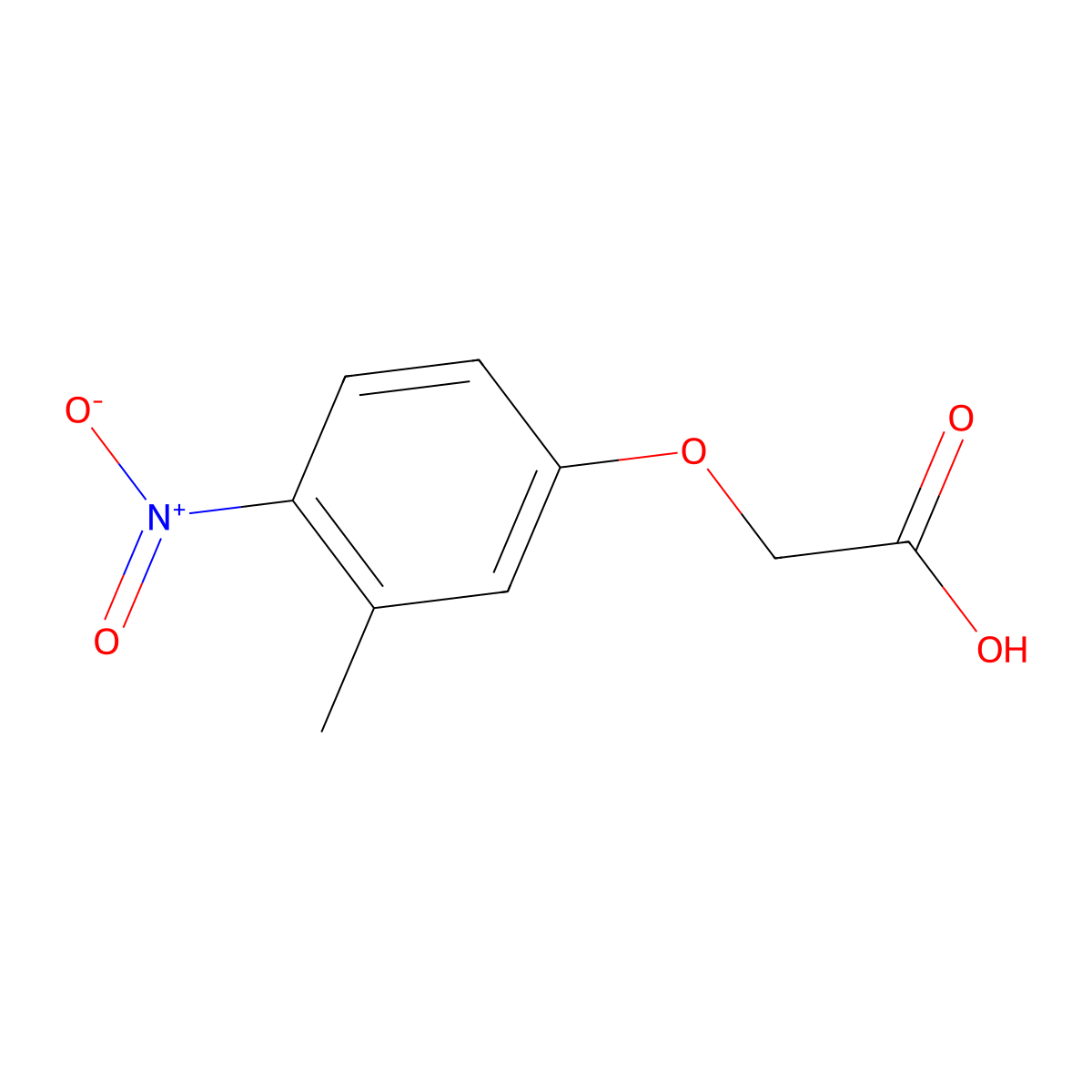 (3-Methyl-4-nitrophenoxy)acetic acid molecular structure, CAS 85444-81-1