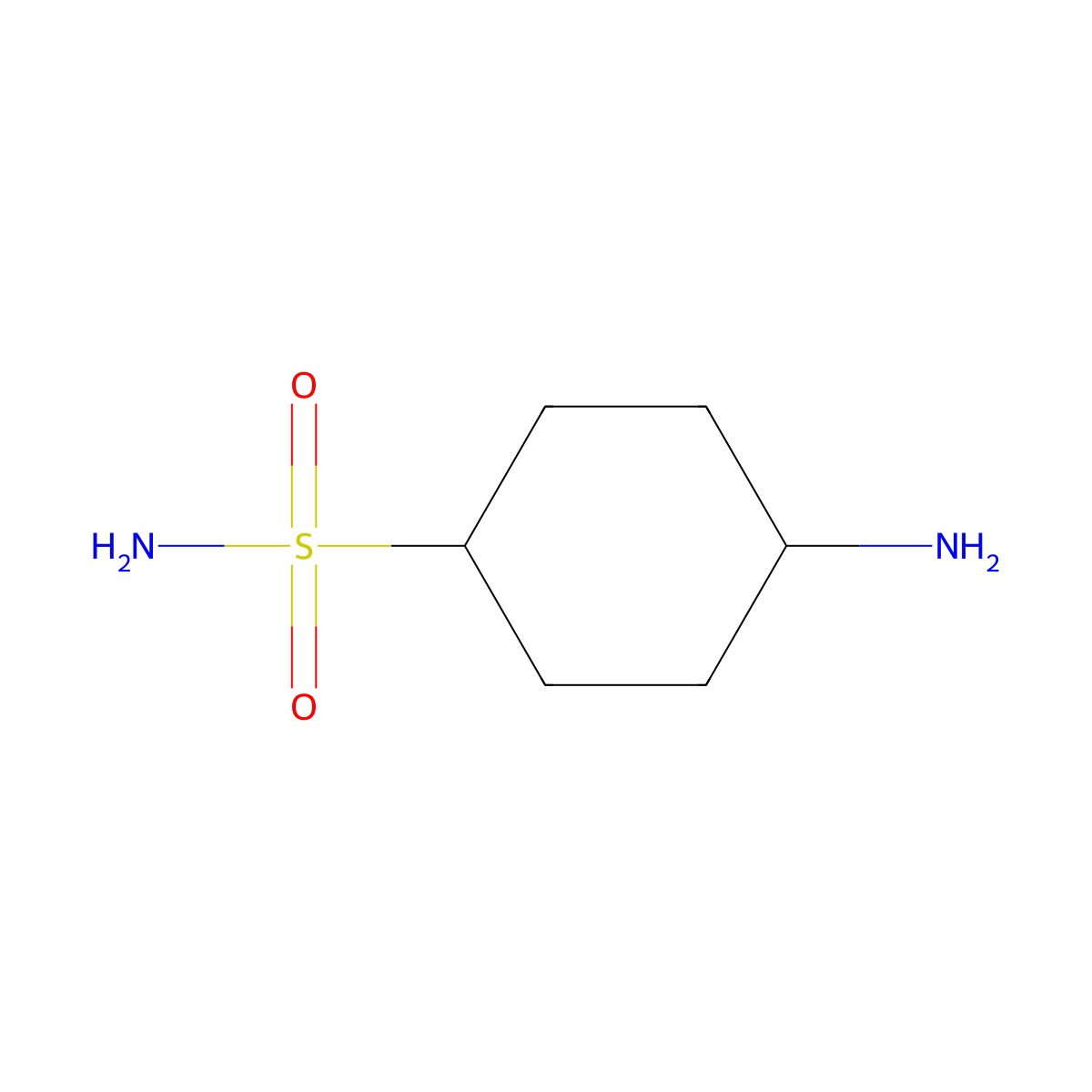 4-Aminocyclohexane-1-sulfonamide molecular structure, CAS 854443-96-2