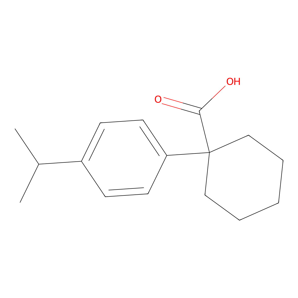 1-[4-(Propan-2-yl)phenyl]cyclohexane-1-carboxylic acid molecular structure, CAS 854446-71-2