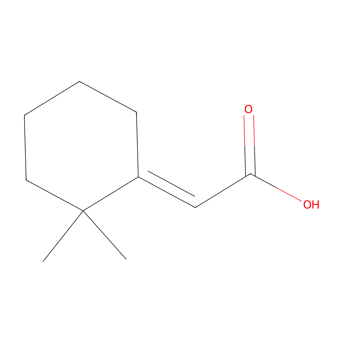 2-(2,2-Dimethylcyclohexylidene)acetic acid molecular structure, CAS 854448-10-5