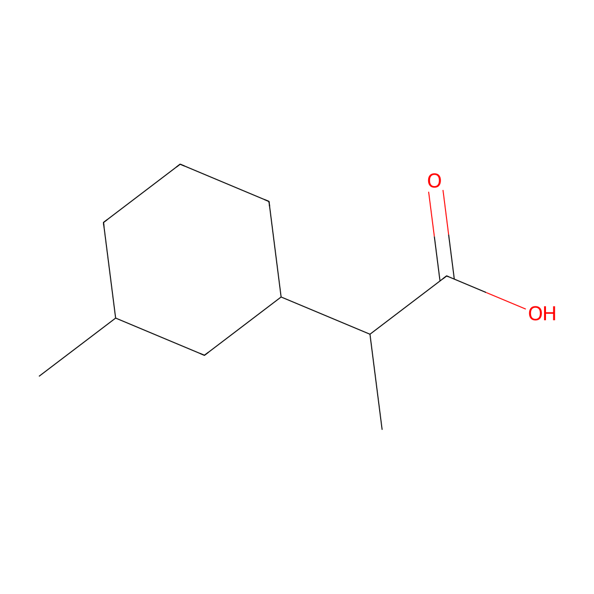 2-(3-Methylcyclohexyl)propanoic acid molecular structure, CAS 854448-57-0