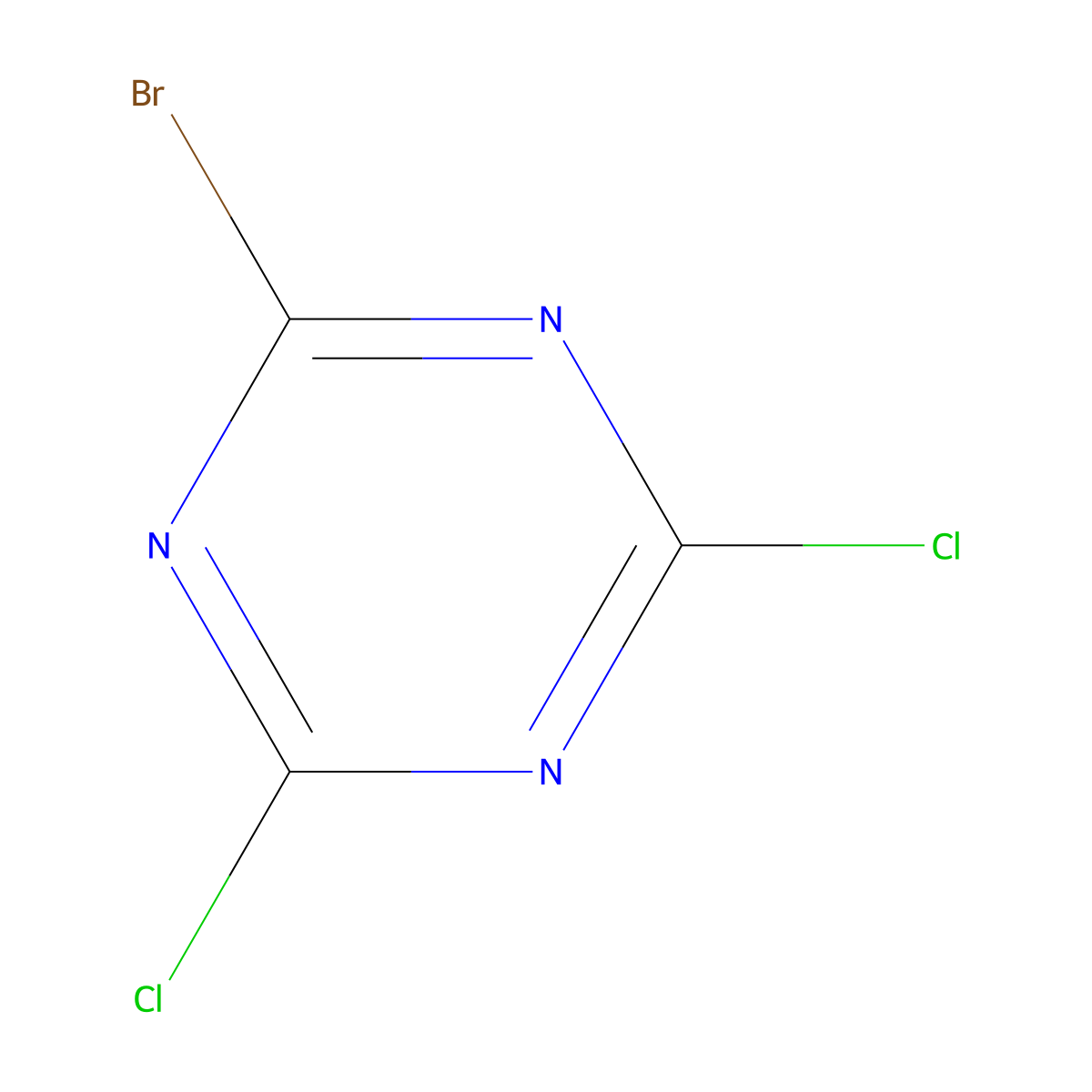 2,4-Dichloro-6-bromo-1,3,5-triazine molecular structure, CAS 854450-65-0