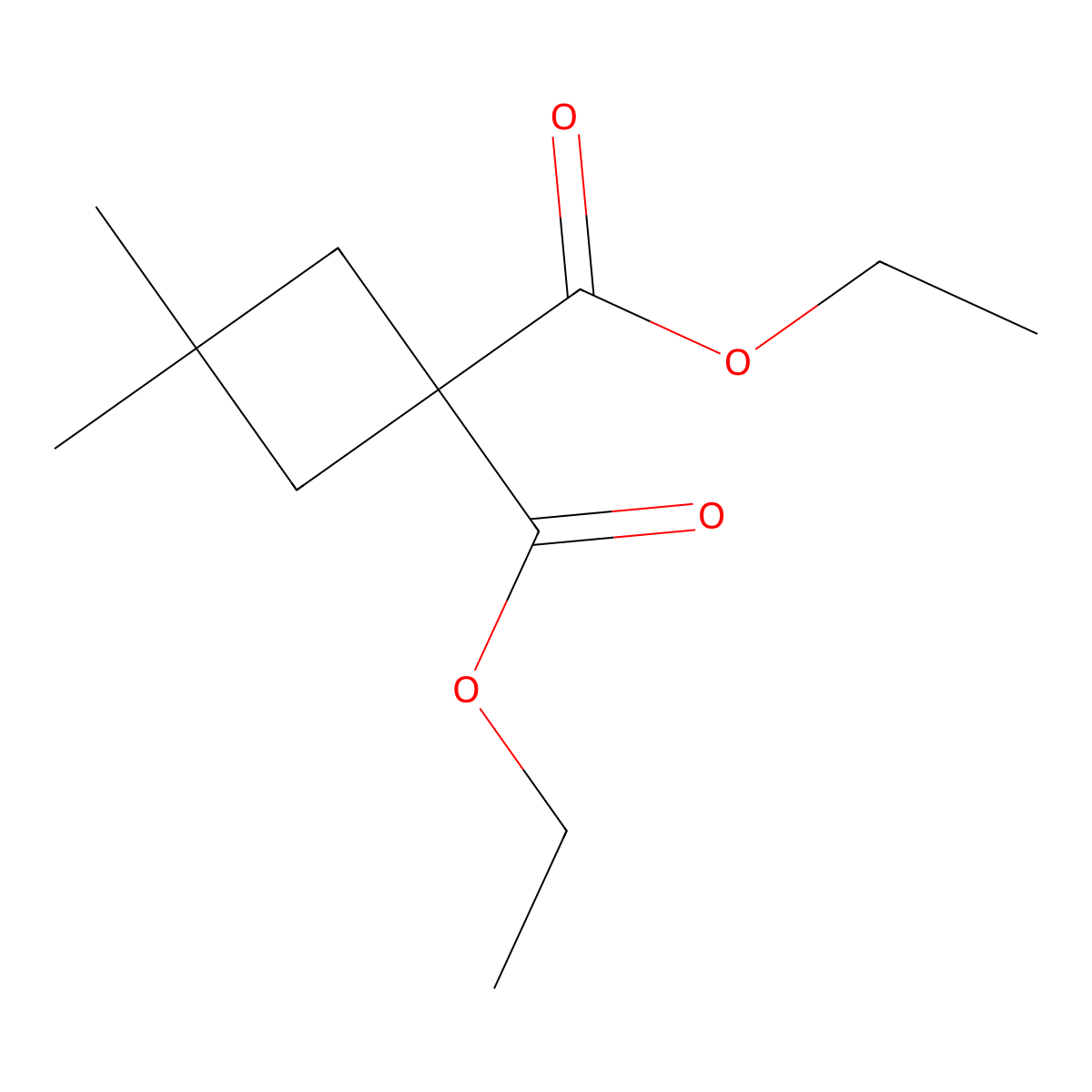 1,1-Diethyl 3,3-dimethylcyclobutane-1,1-dicarboxylate molecular structure, CAS 854451-17-5
