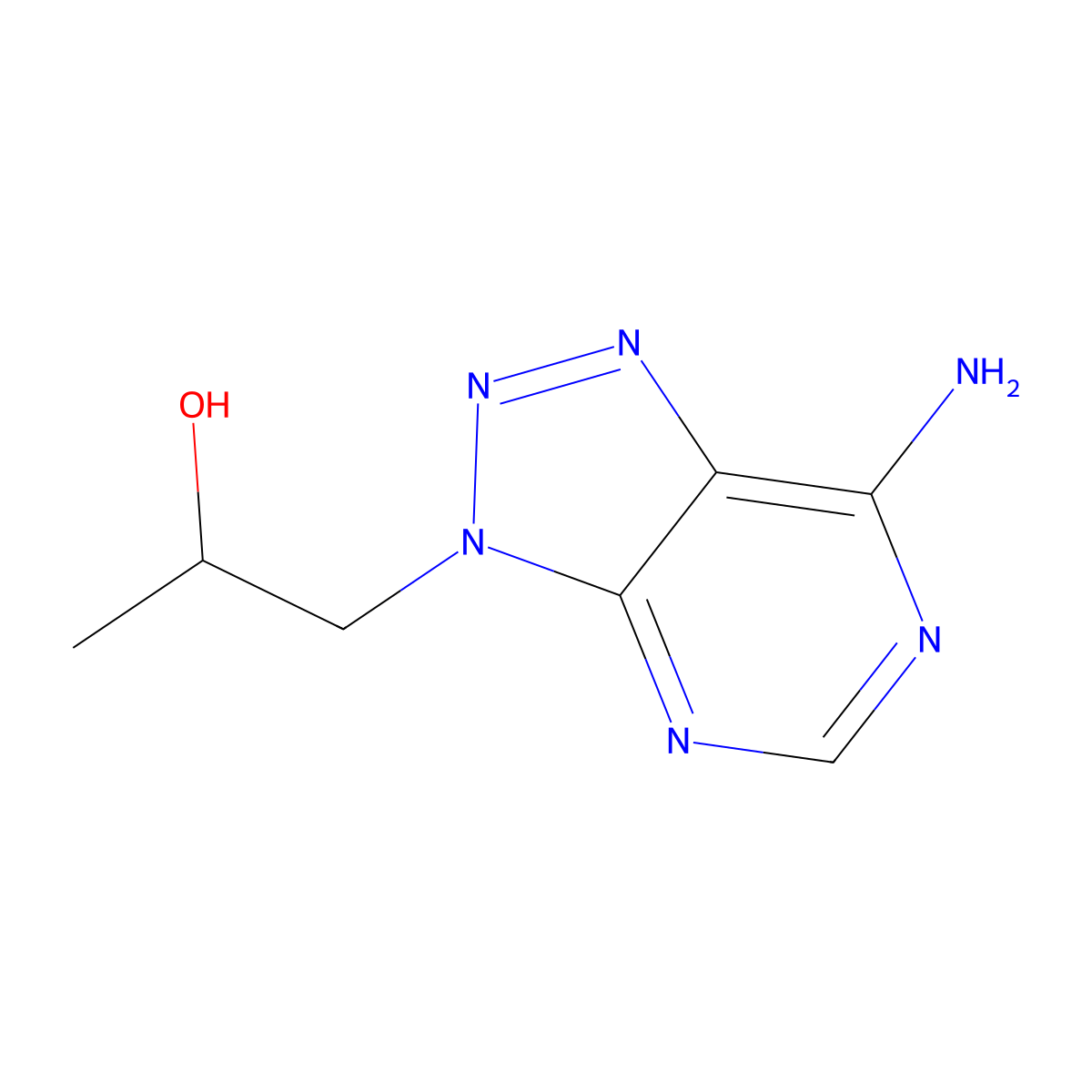 1-{7-amino-3H-[1,2,3]triazolo[4,5-d]pyrimidin-3-yl}propan-2-ol molecular structure, CAS 85446-51-1