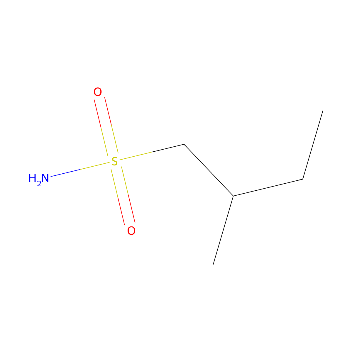 2-Methylbutane-1-sulfonamide molecular structure, CAS 854461-68-0