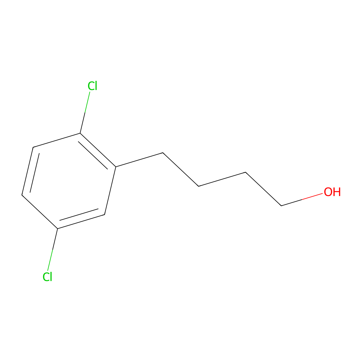 2,5-Dichloro-benzenebutanol molecular structure, CAS 854462-64-9