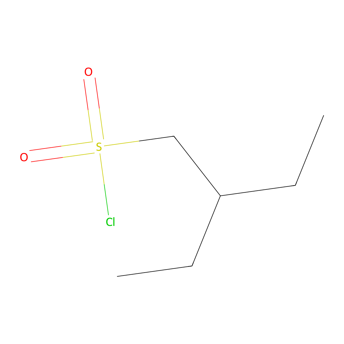 2-Ethylbutane-1-sulfonyl chloride molecular structure, CAS 854463-29-9
