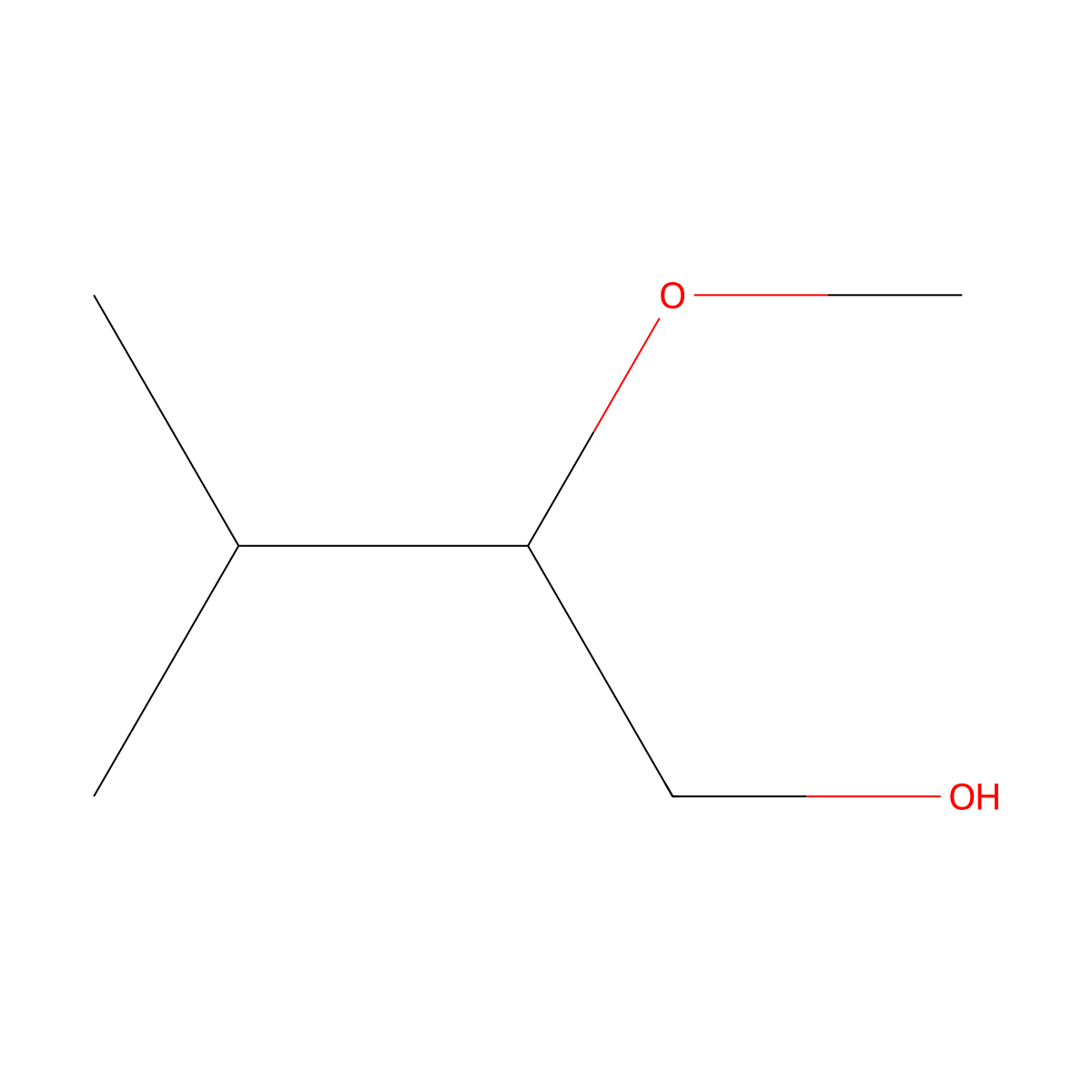 2-Methoxy-3-methylbutan-1-ol molecular structure, CAS 854463-80-2