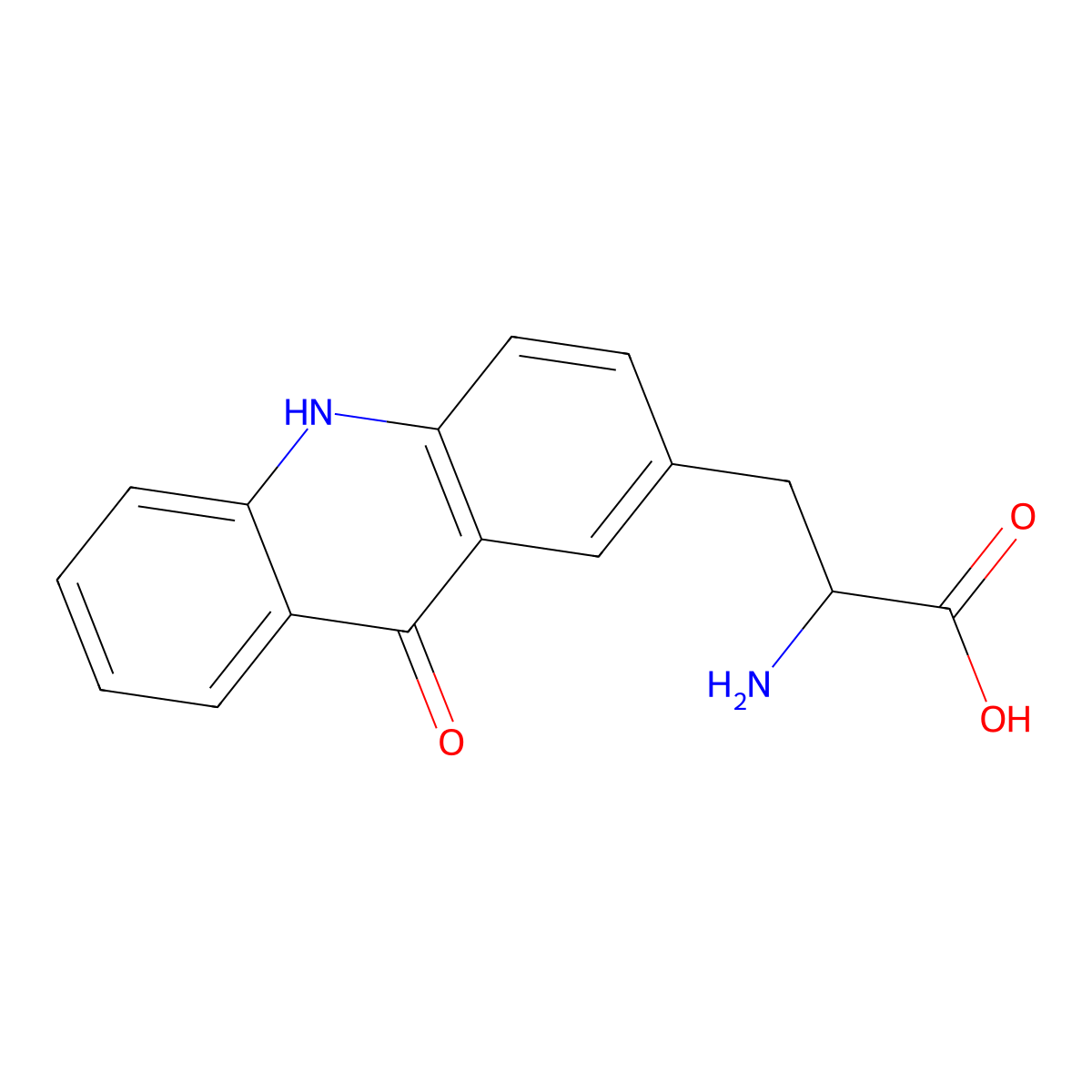 (S)-2-Amino-3-(9-oxo-9,10-dihydroacridin-2-yl)propanoic acid molecular structure, CAS 854503-32-5