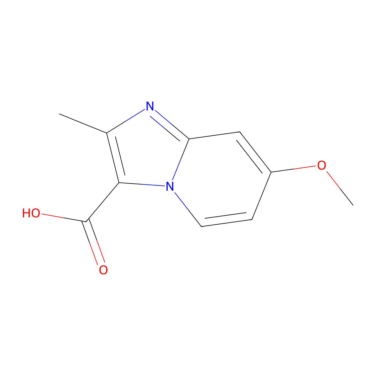 7-Methoxy-2-methylimidazo[1,2-a]pyridine-3-carboxylic acid molecular structure, CAS 854515-83-6