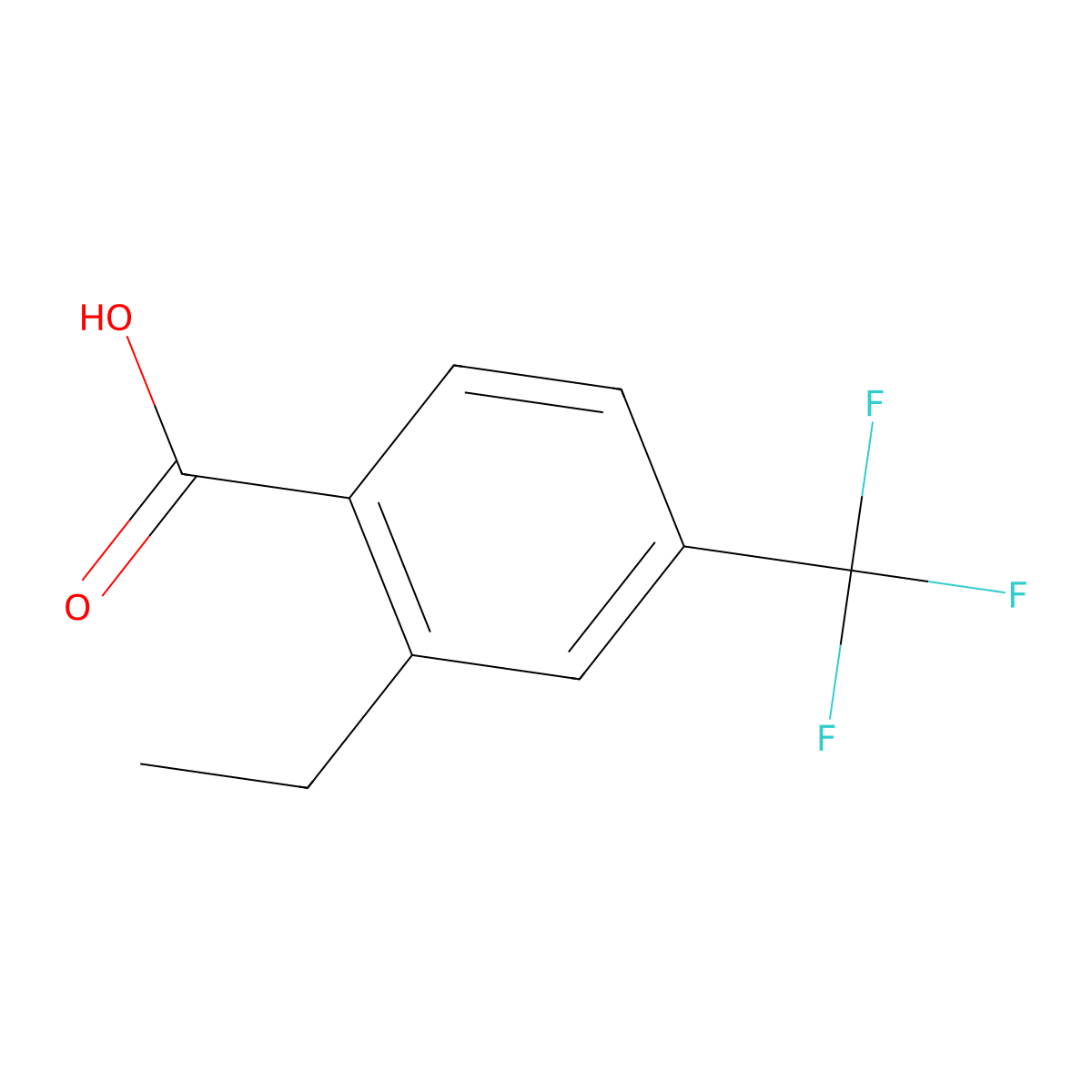 2-Ethyl-4-(trifluoromethyl)benzoic acid molecular structure, CAS 854531-63-8