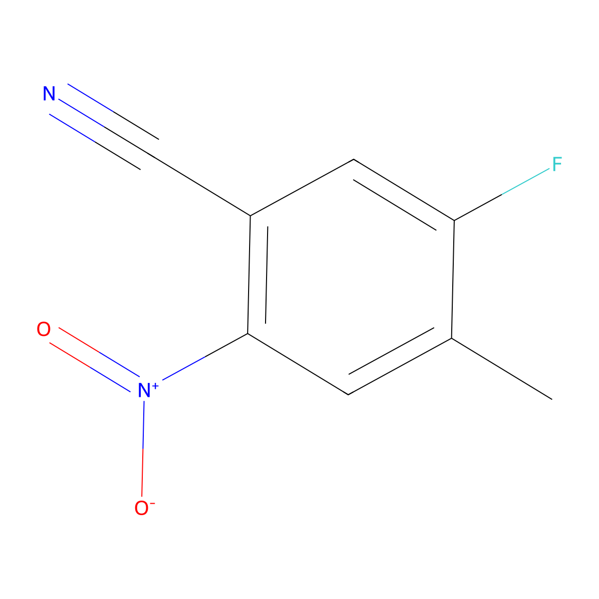 5-Fluoro-4-methyl-2-nitrobenzonitrile molecular structure, CAS 854532-00-6