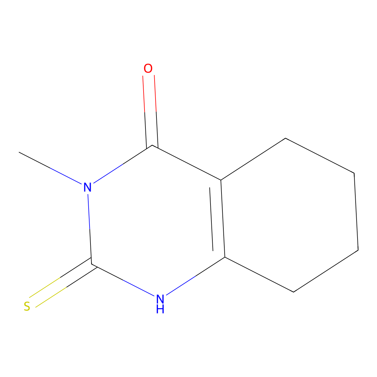 2-mercapto-3-methyl-5,6,7,8-tetrahydro-4(3H)-quinazolinone molecular structure, CAS 85458-80-6