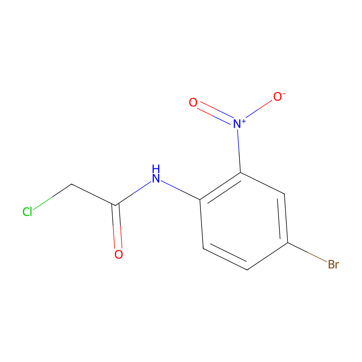 N-(4-bromo-2-nitrophenyl)-2-chloroacetamide molecular structure, CAS 854583-85-0